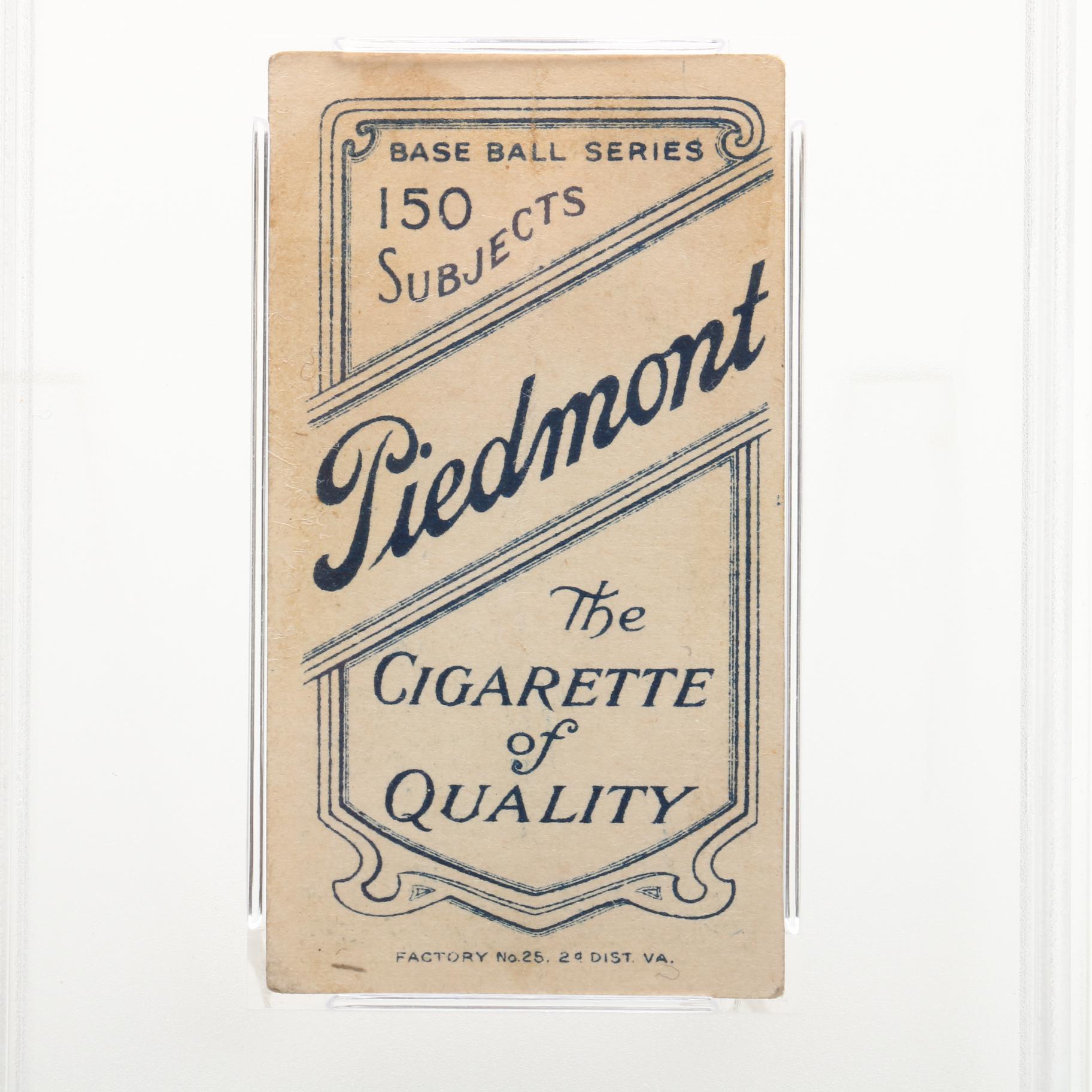 1909-1911 Bob Ewing Reds "T206" Piedmont Tobacco Baseball Card Graded by PSA