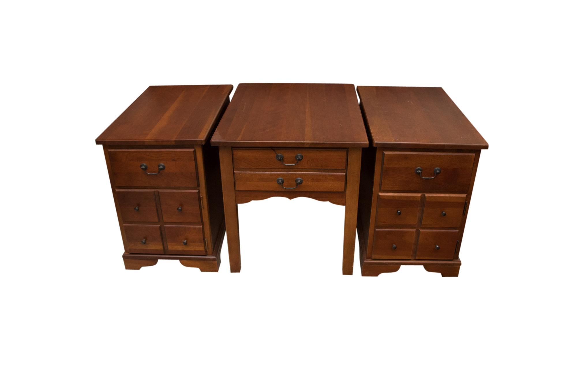 20th Century Cherry Finish End Tables Including Peters-Revington