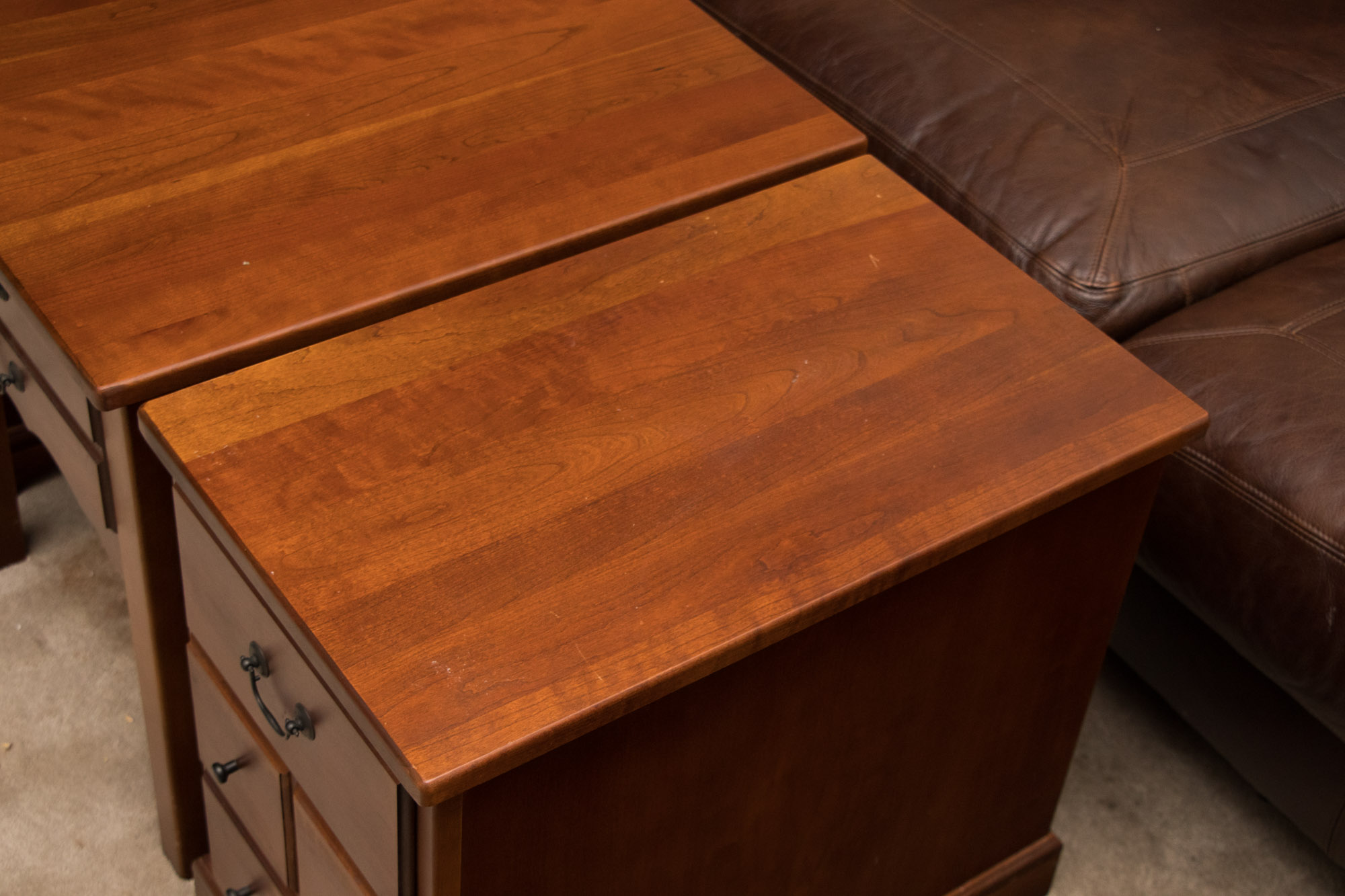20th Century Cherry Finish End Tables Including Peters-Revington