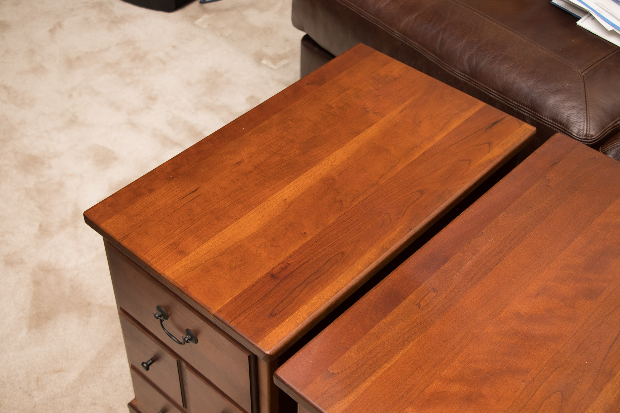 20th Century Cherry Finish End Tables Including Peters-Revington