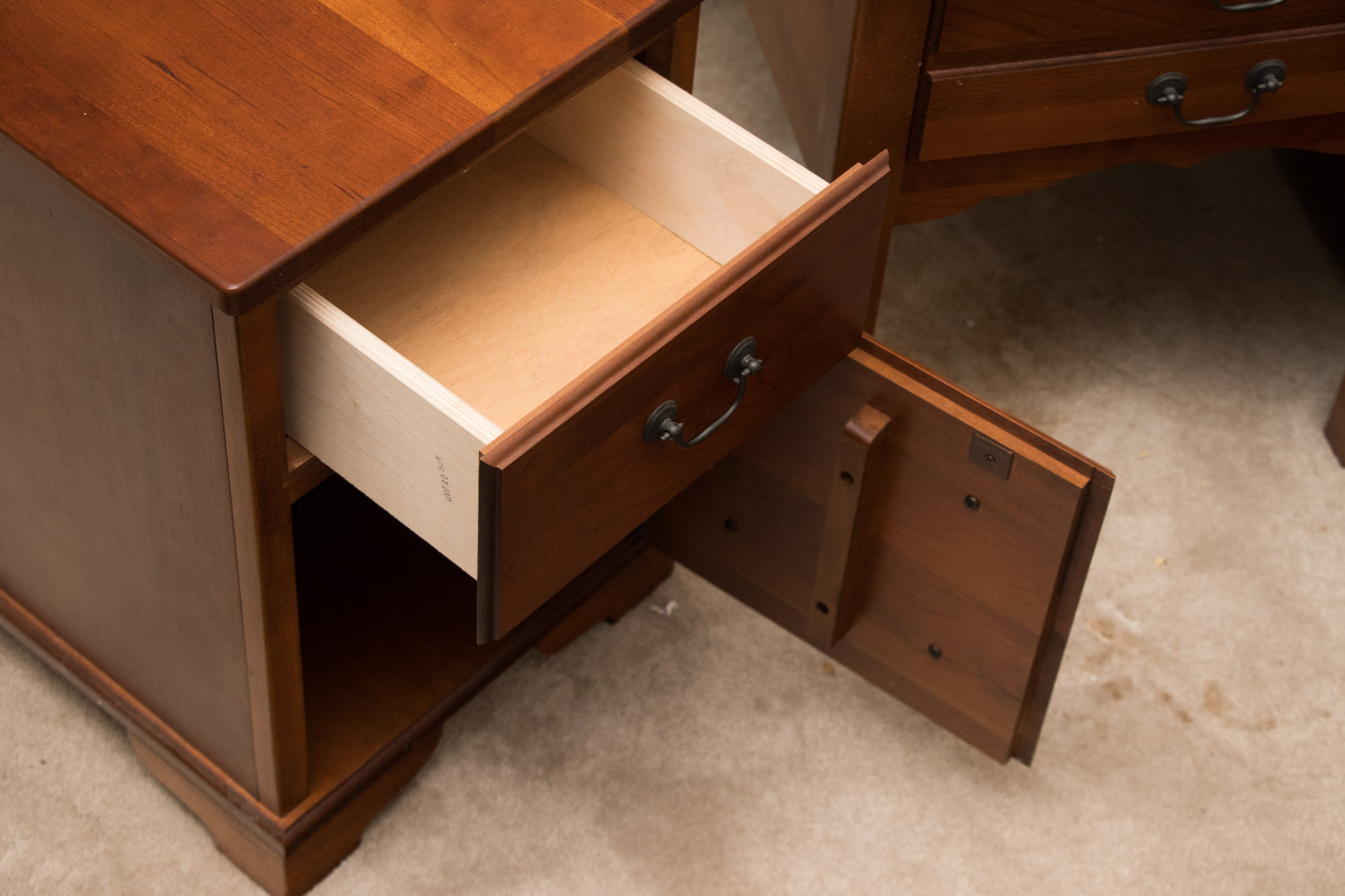 20th Century Cherry Finish End Tables Including Peters-Revington