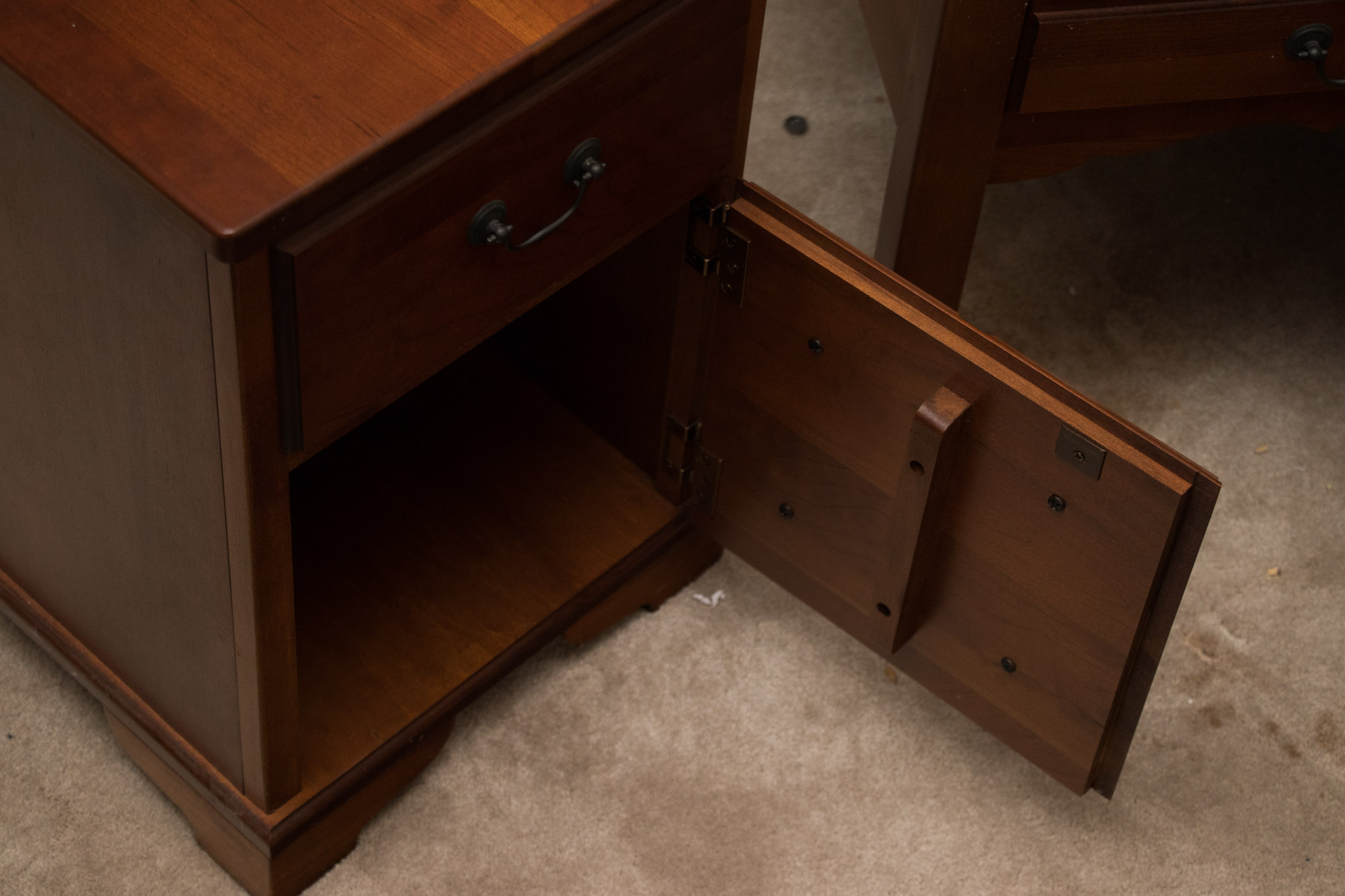 20th Century Cherry Finish End Tables Including Peters-Revington