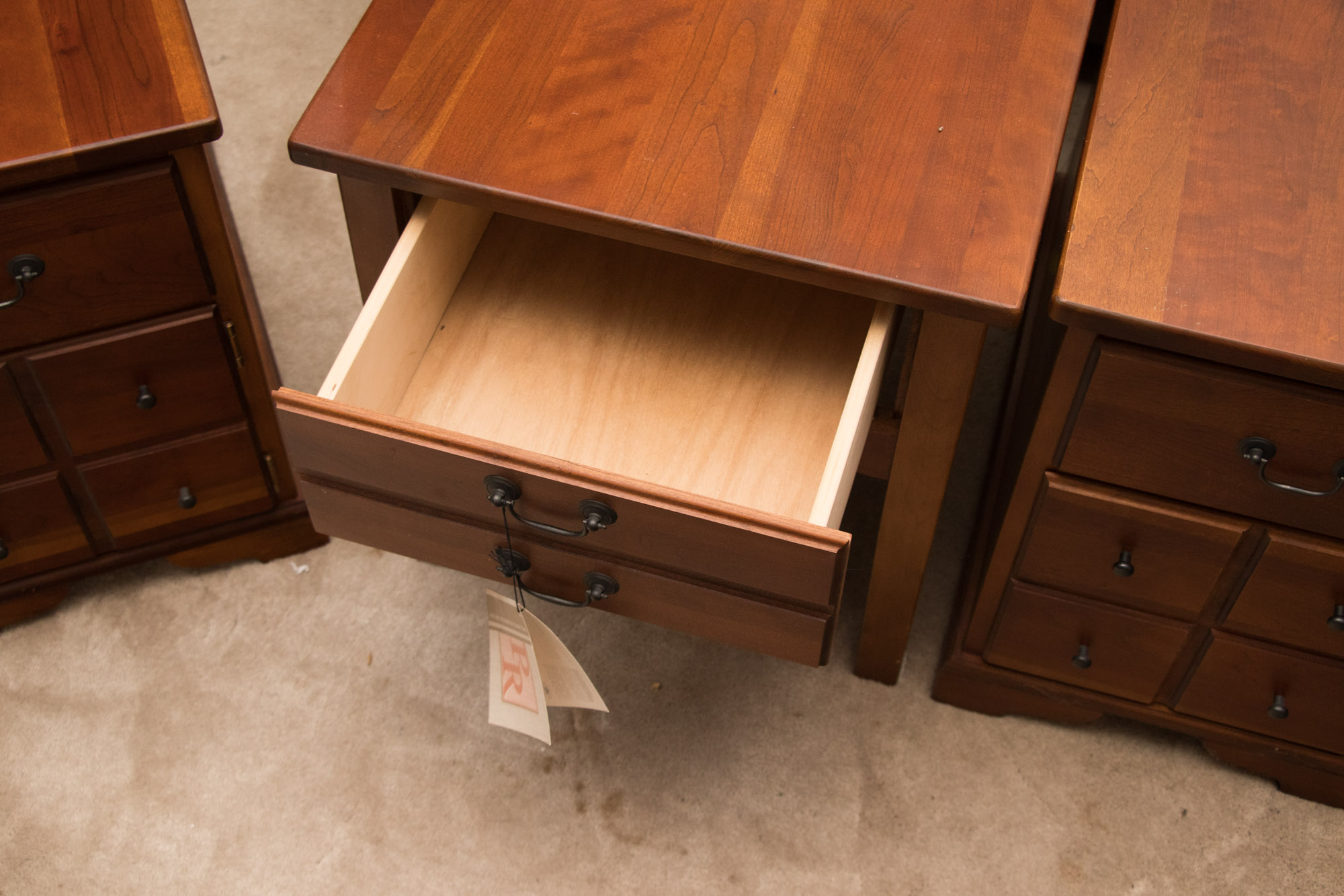 20th Century Cherry Finish End Tables Including Peters-Revington