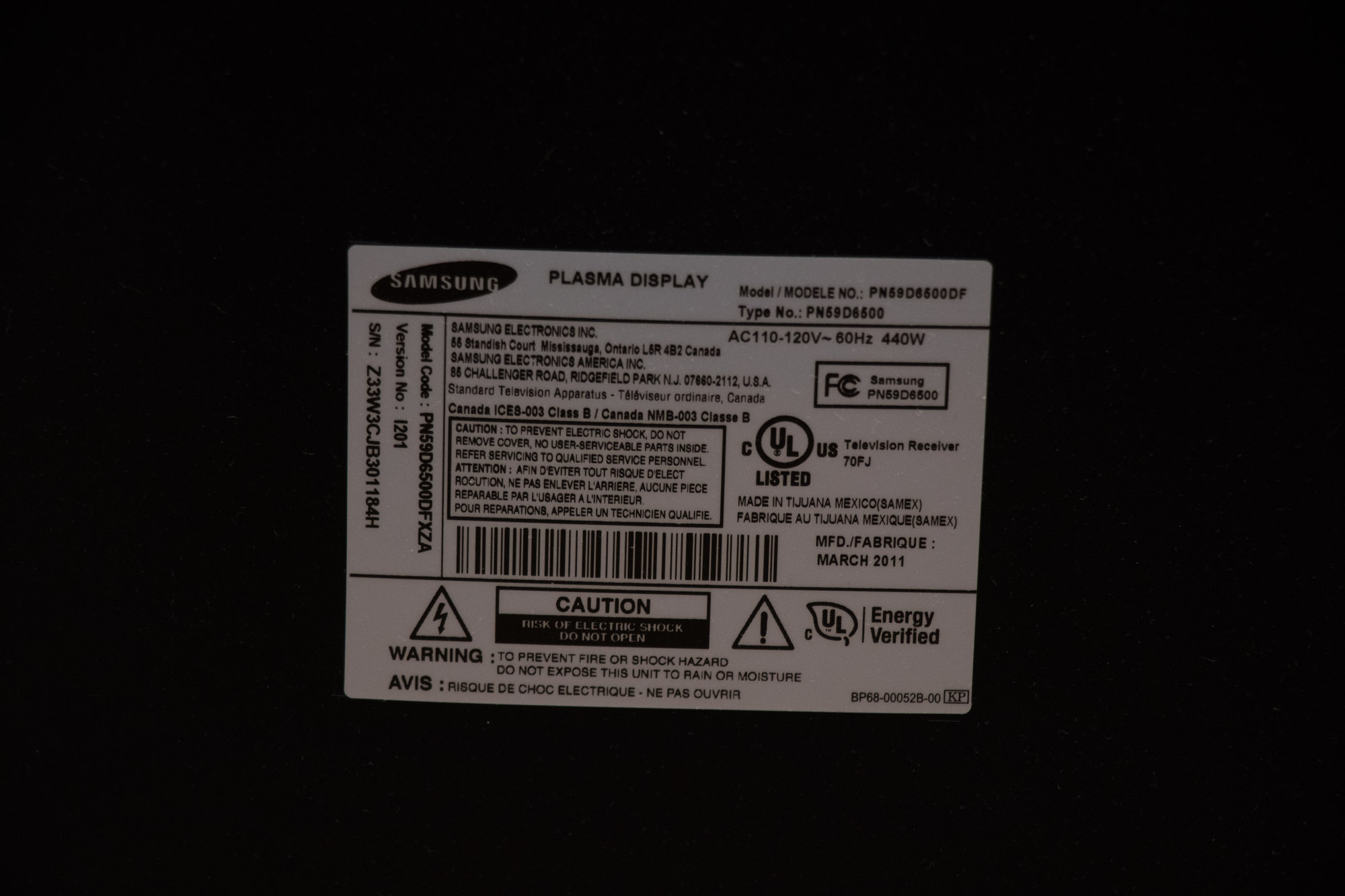 Samsung 60" Smart TV