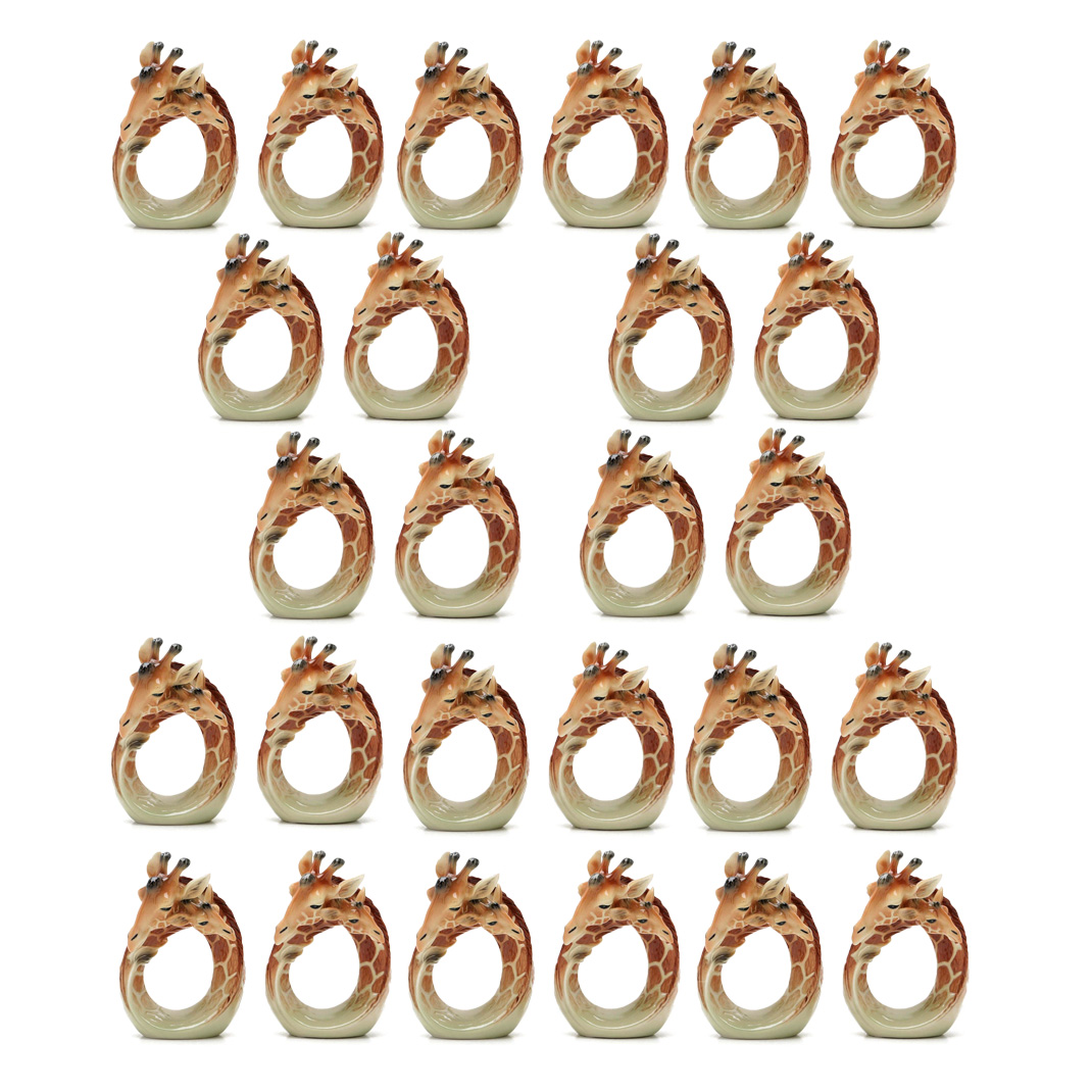Franz Porcelain Giraffe Napkin Rings