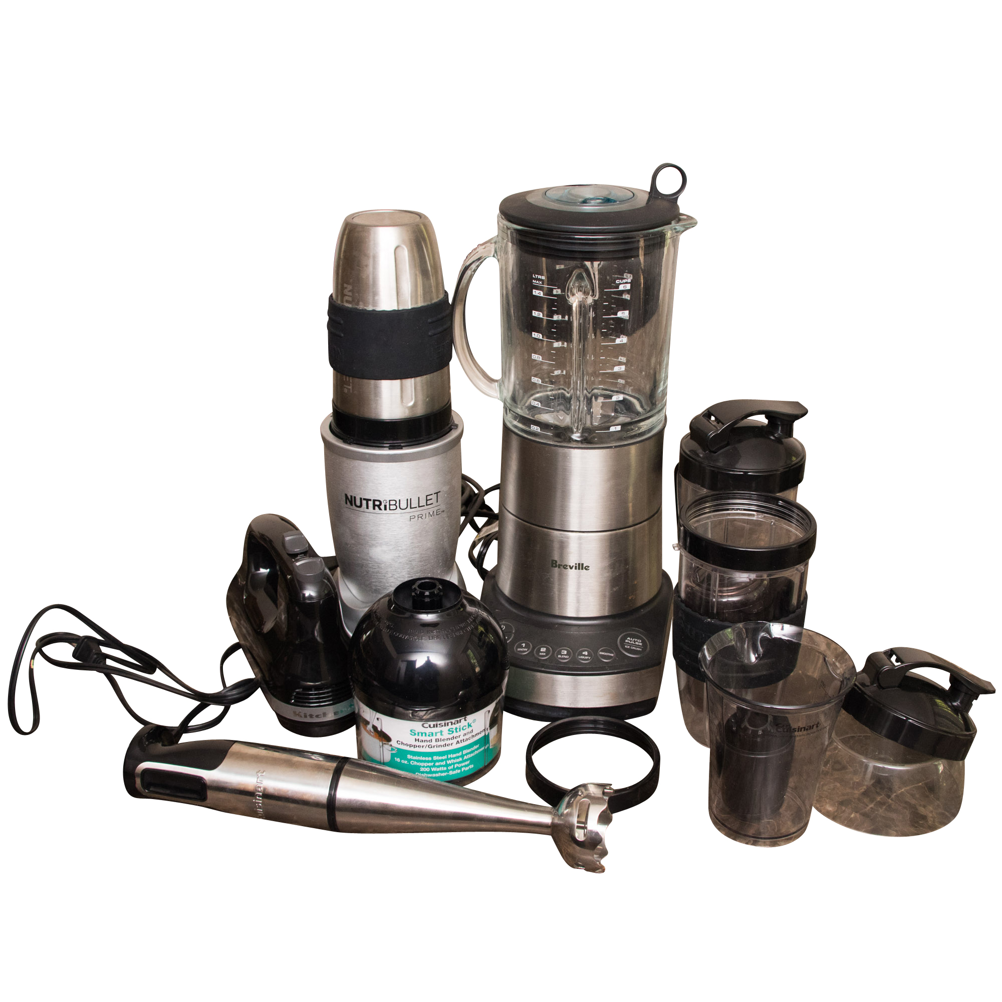 Assortment of Kitchen Appliances Including Breville and KitchenAid