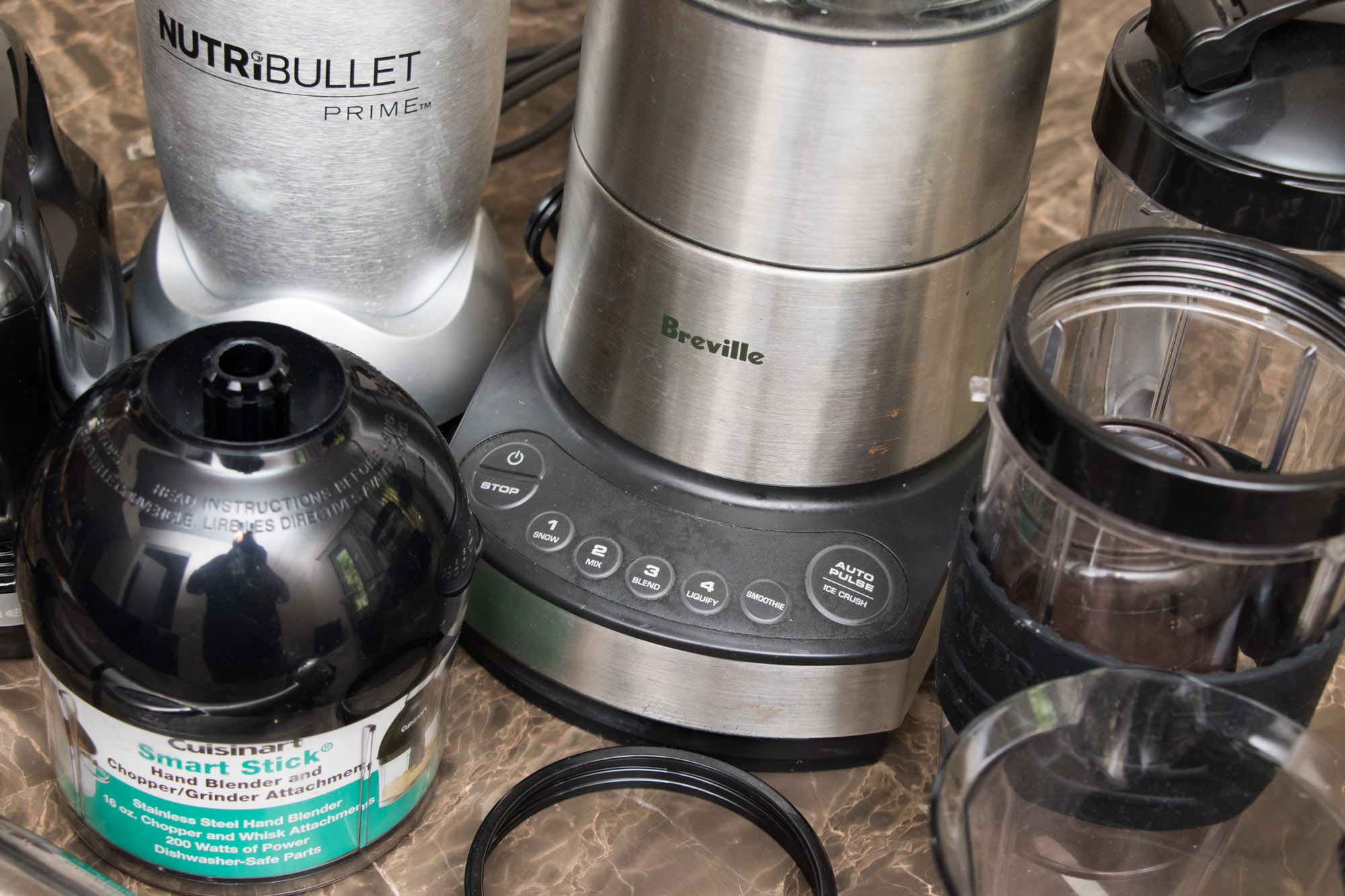 Assortment of Kitchen Appliances Including Breville and KitchenAid