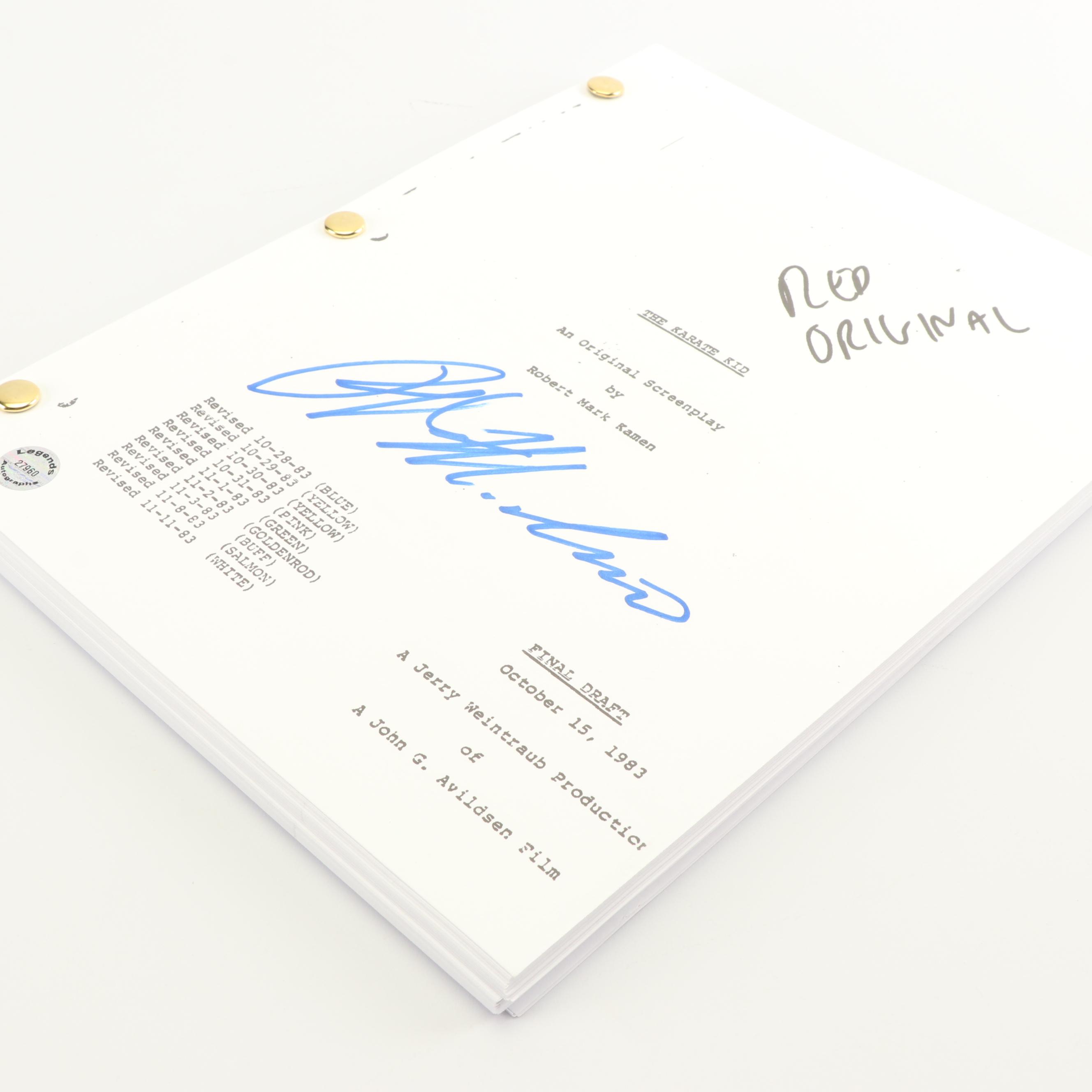 1993 "The Karate Kid" Ralph Macchio Autographed Screenplay