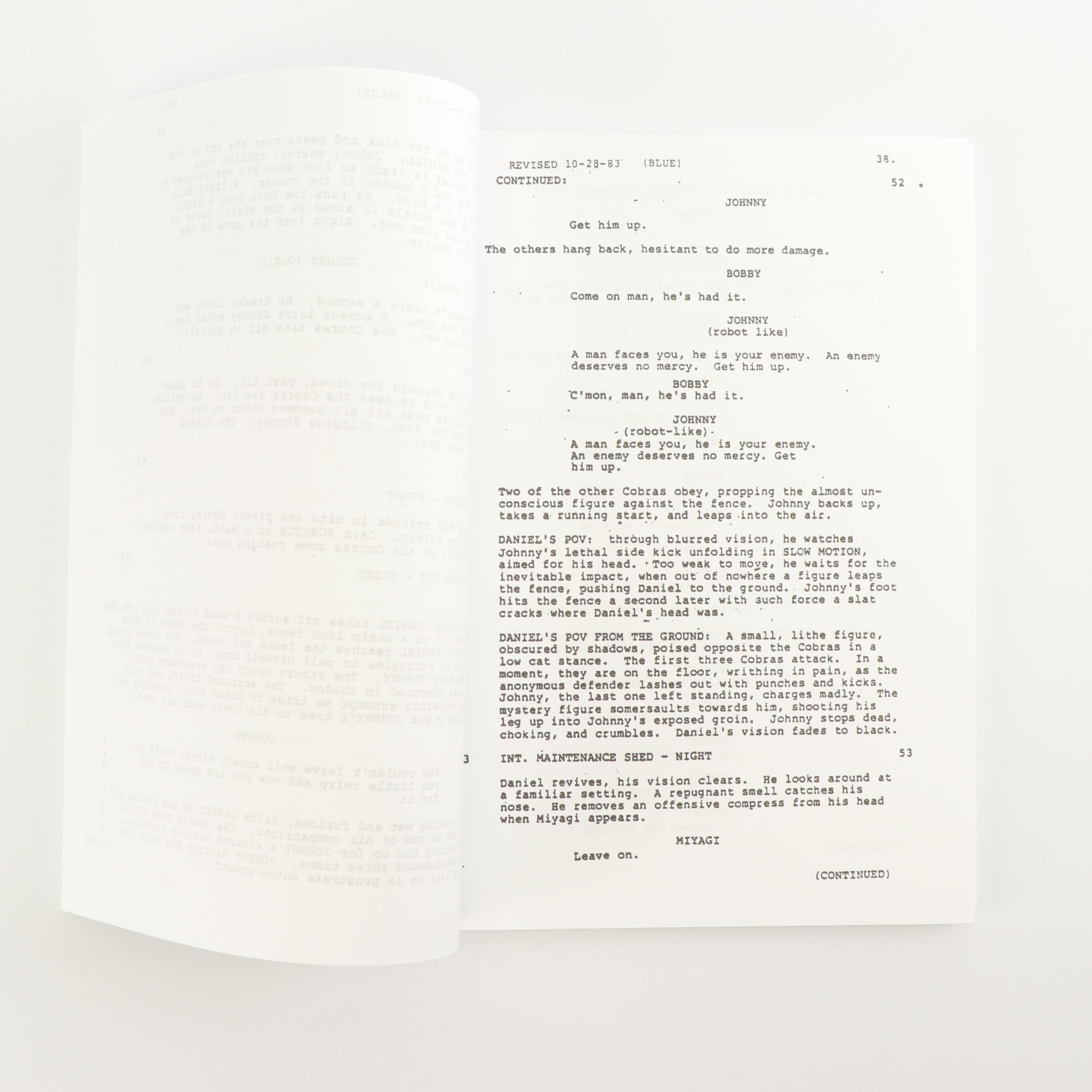 1993 "The Karate Kid" Ralph Macchio Autographed Screenplay