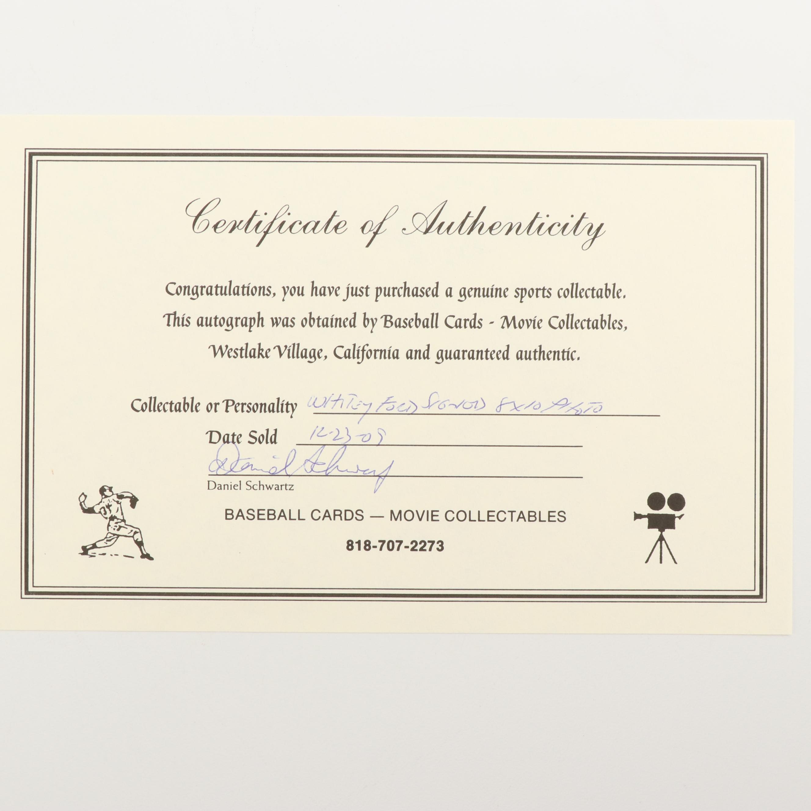 Whitey Ford Autographed 8x10 Photograph