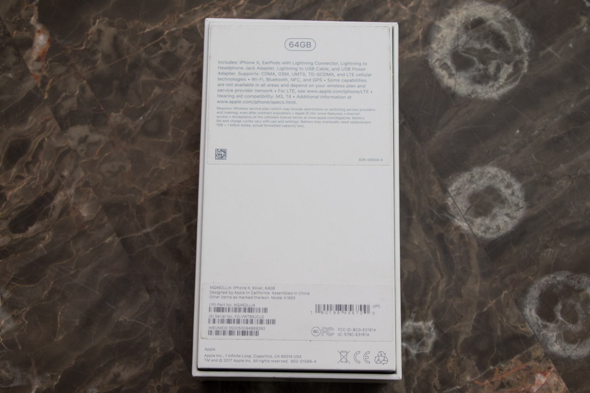 Silver iPhone X 64GB