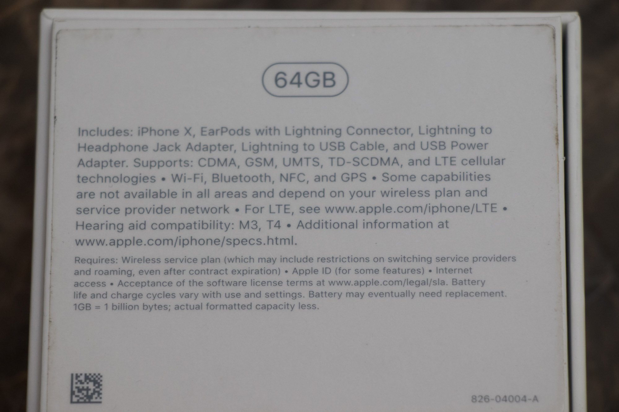 Silver iPhone X 64GB