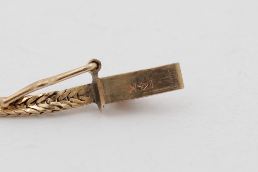 14K Yellow Gold Bracelet With Tri-Color Accents