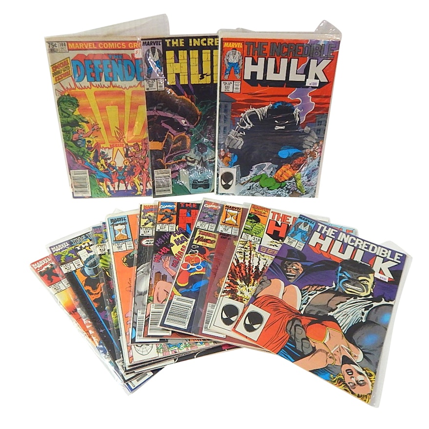 1980s Marvel Comics "The Incredible Hulk" and "The Defenders"