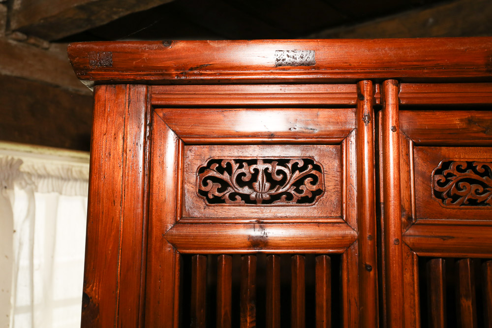 Chinese Exotic Hardwood Kitchen Cabinet, Early 20th Century