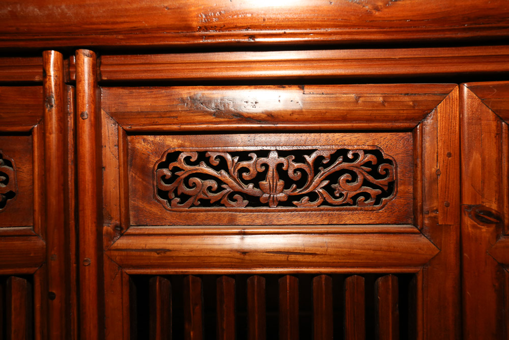 Chinese Exotic Hardwood Kitchen Cabinet, Early 20th Century
