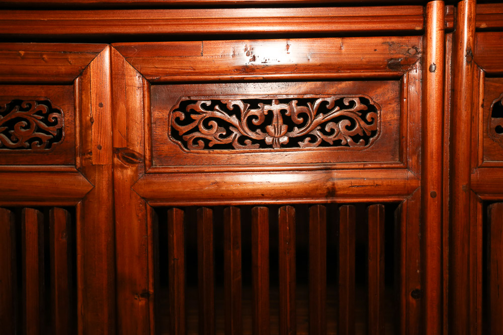 Chinese Exotic Hardwood Kitchen Cabinet, Early 20th Century