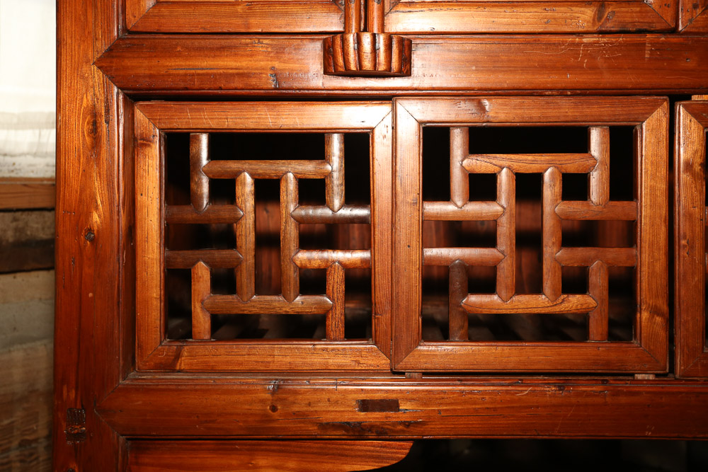 Chinese Exotic Hardwood Kitchen Cabinet, Early 20th Century