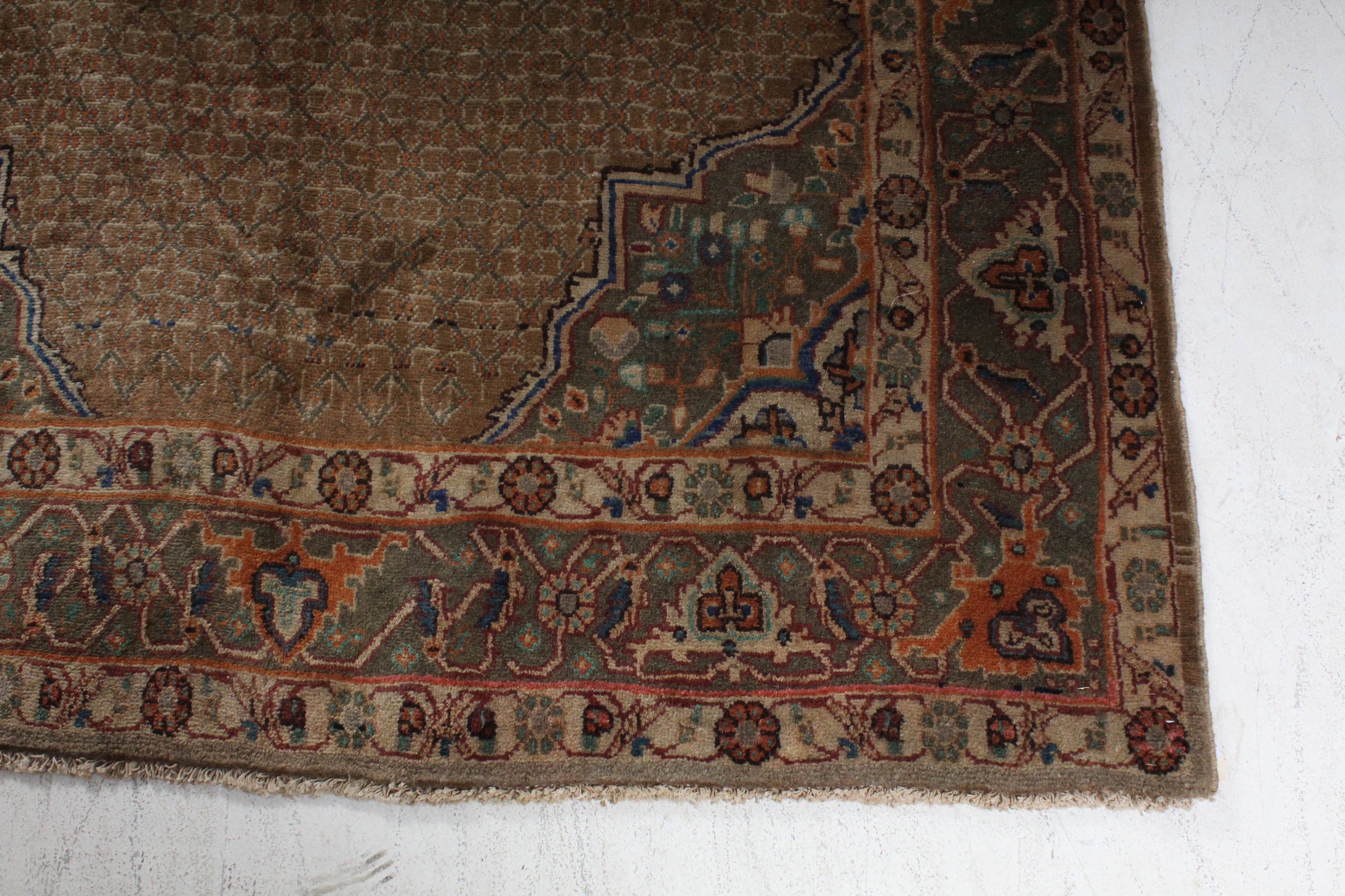 Vintage Hand-Knotted Persian Bijar Rug