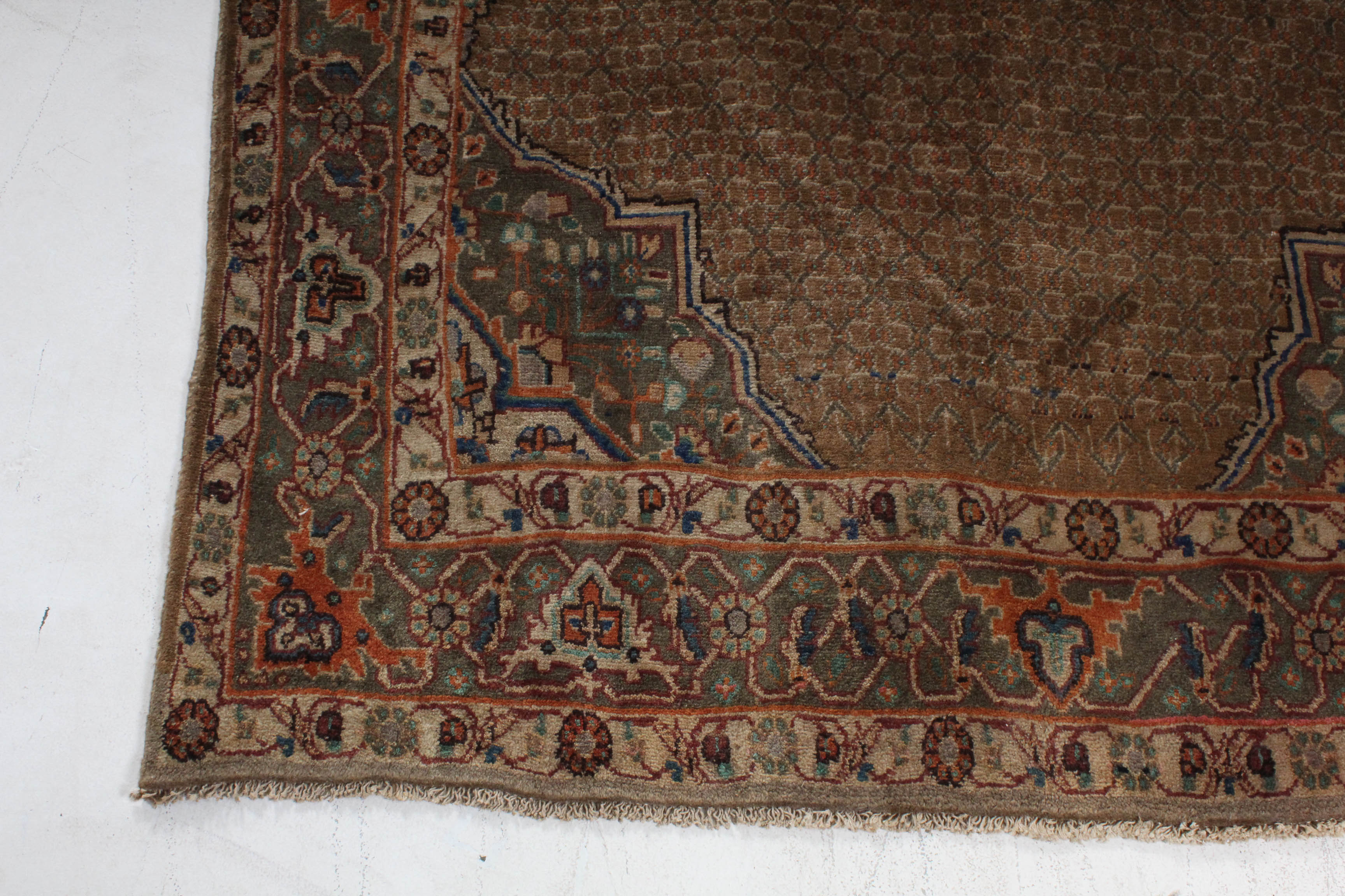Vintage Hand-Knotted Persian Bijar Rug
