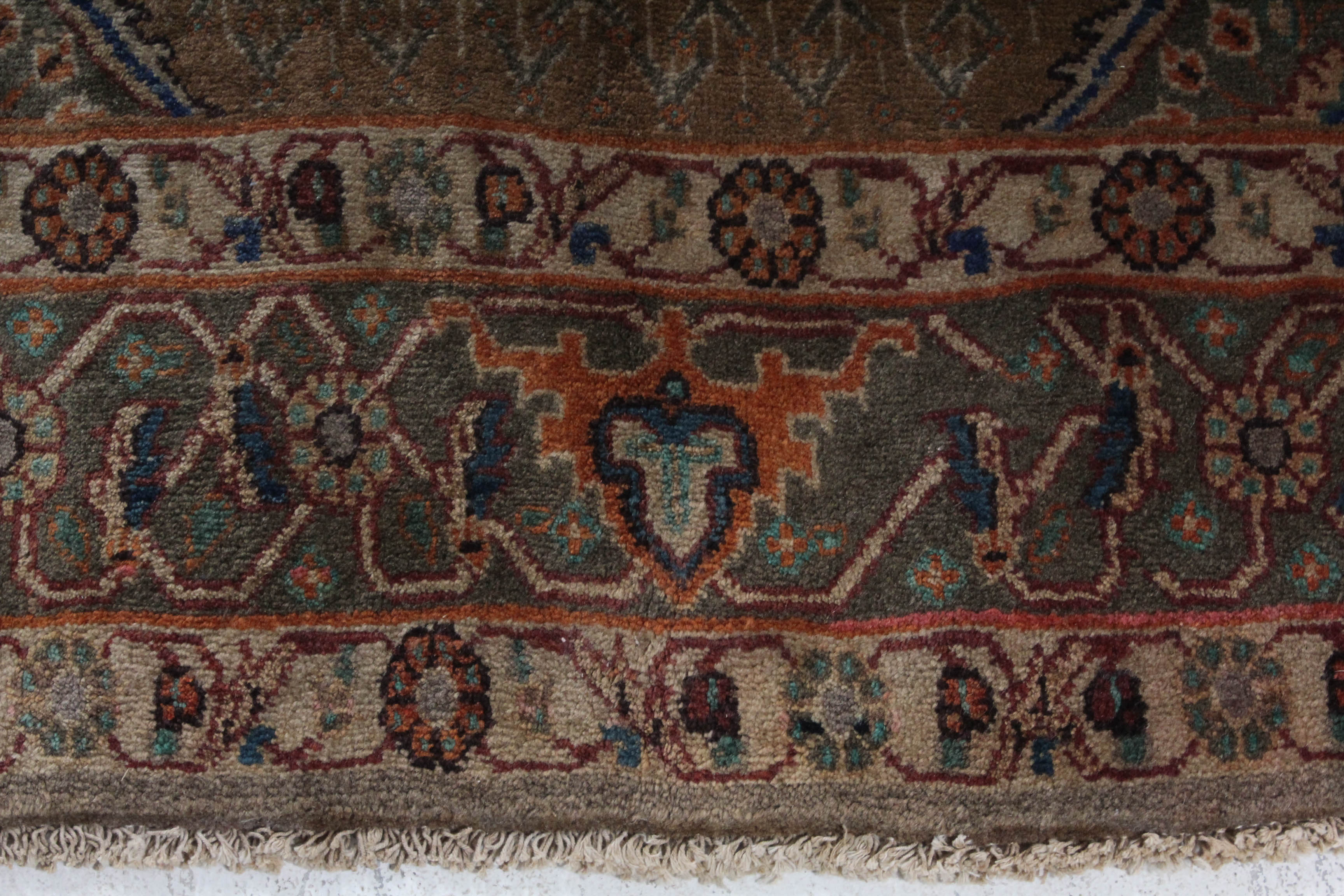Vintage Hand-Knotted Persian Bijar Rug