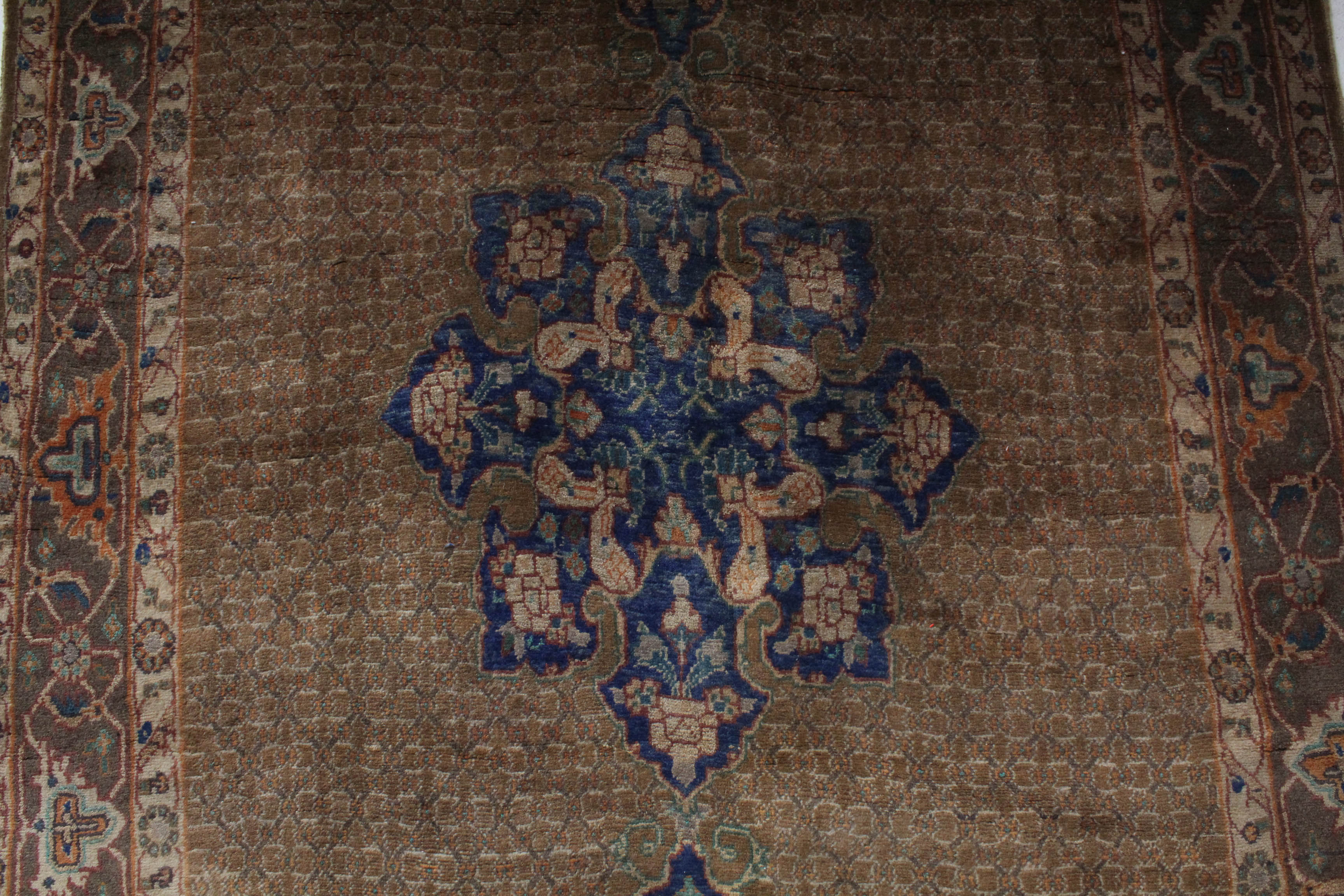 Vintage Hand-Knotted Persian Bijar Rug