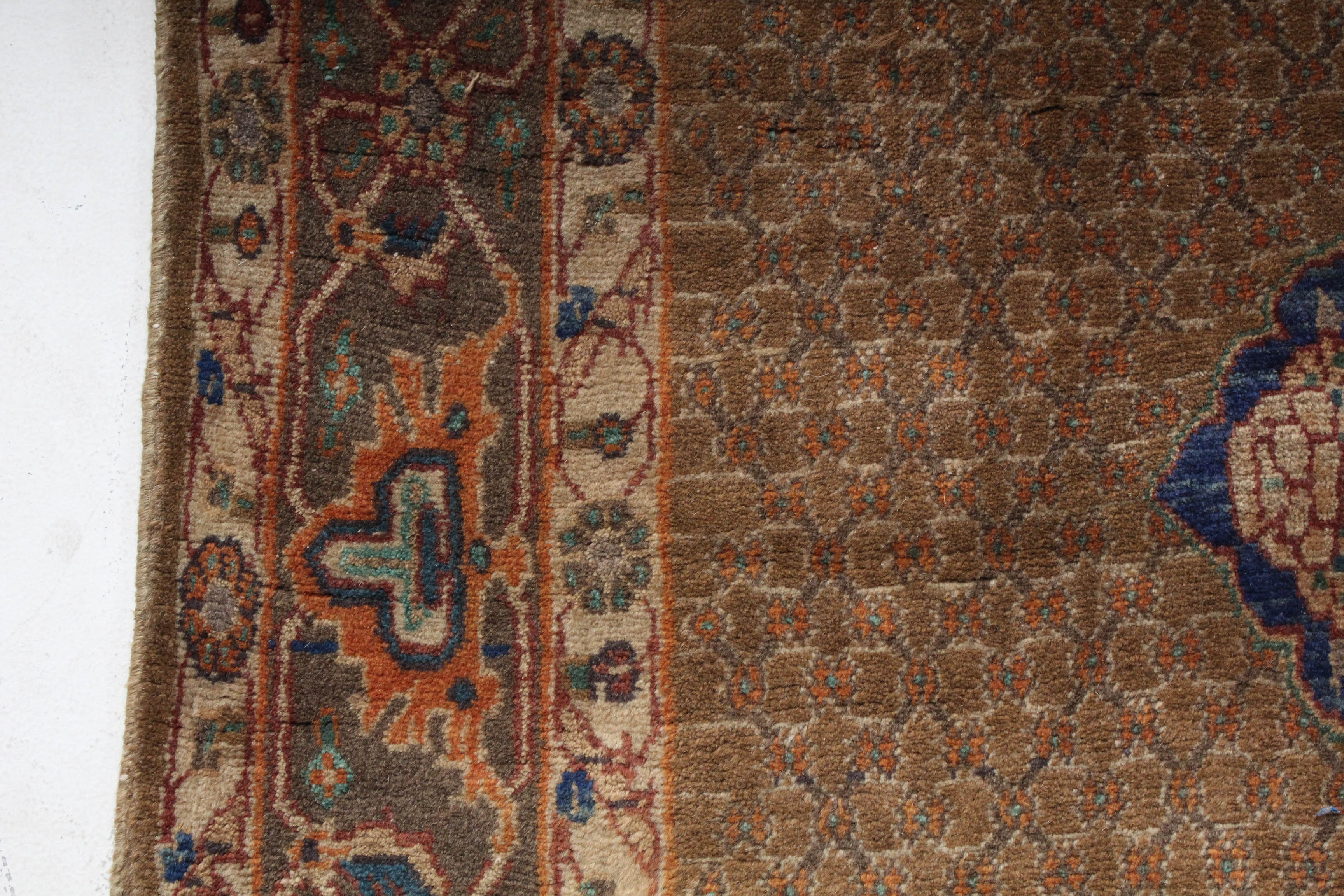 Vintage Hand-Knotted Persian Bijar Rug