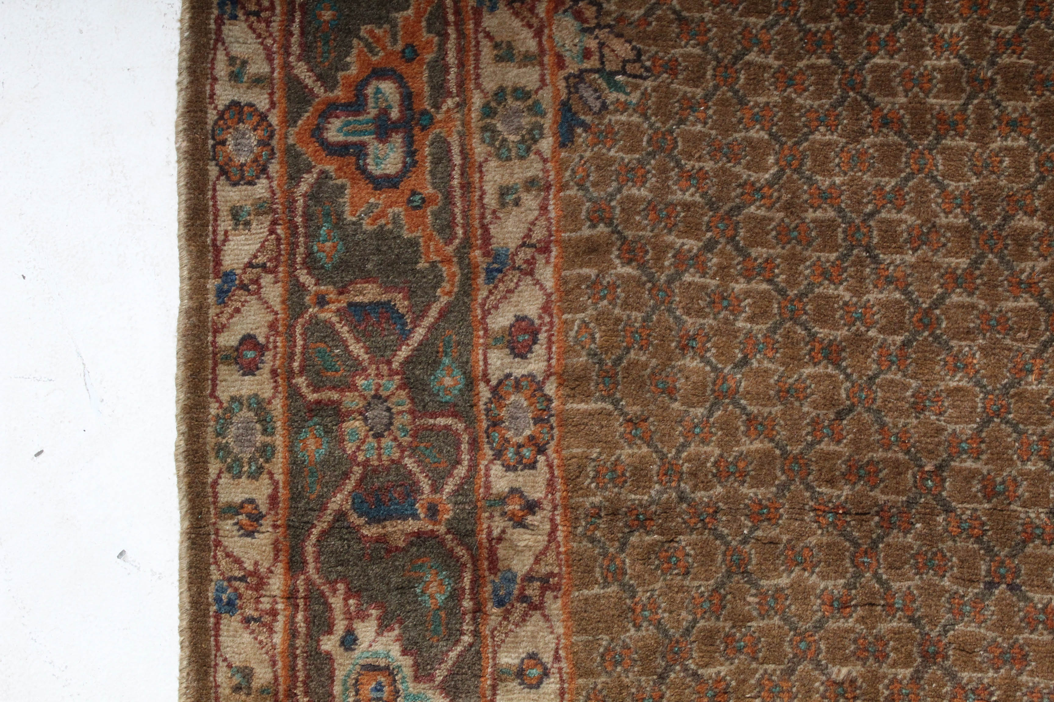 Vintage Hand-Knotted Persian Bijar Rug