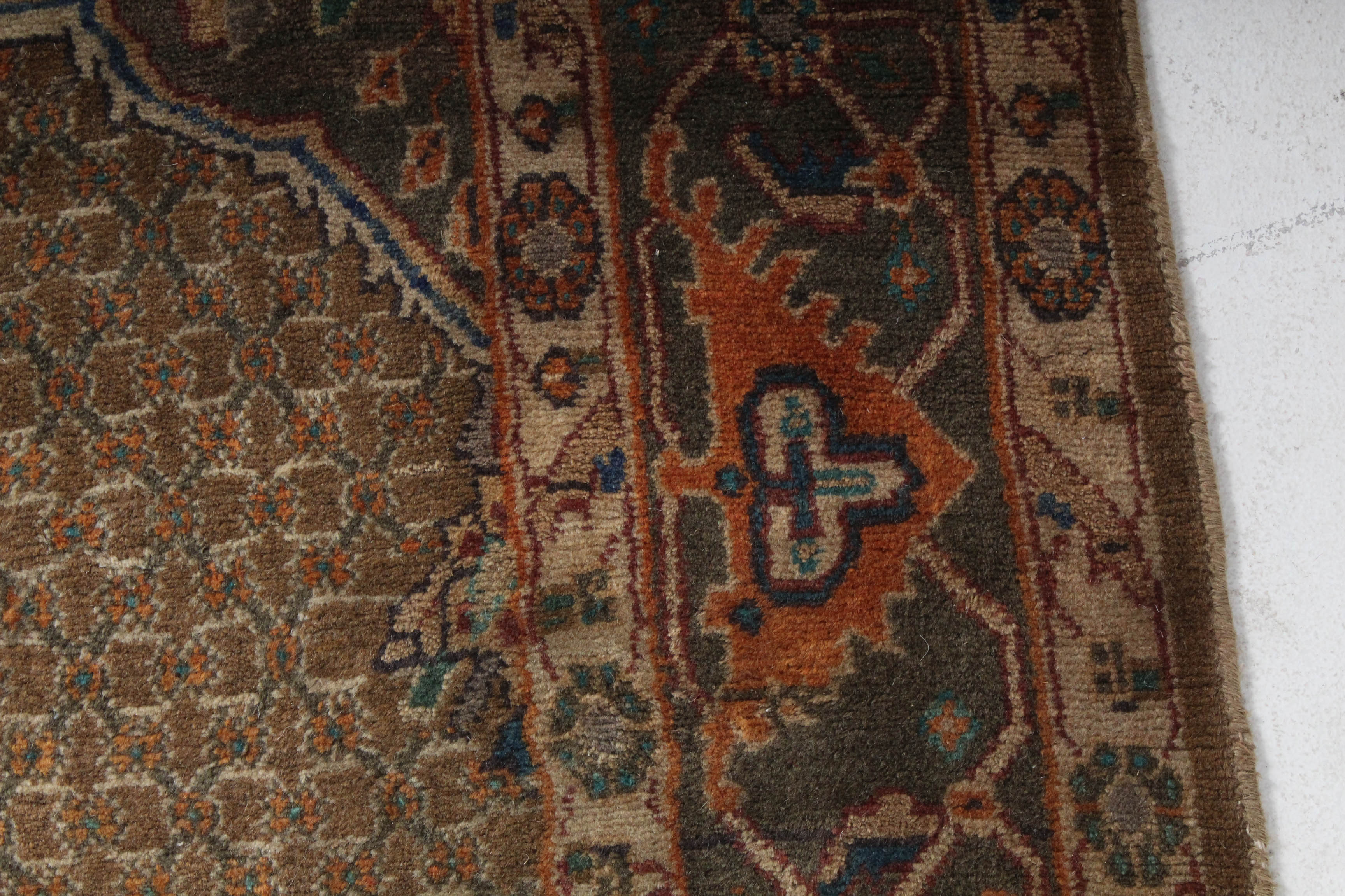 Vintage Hand-Knotted Persian Bijar Rug
