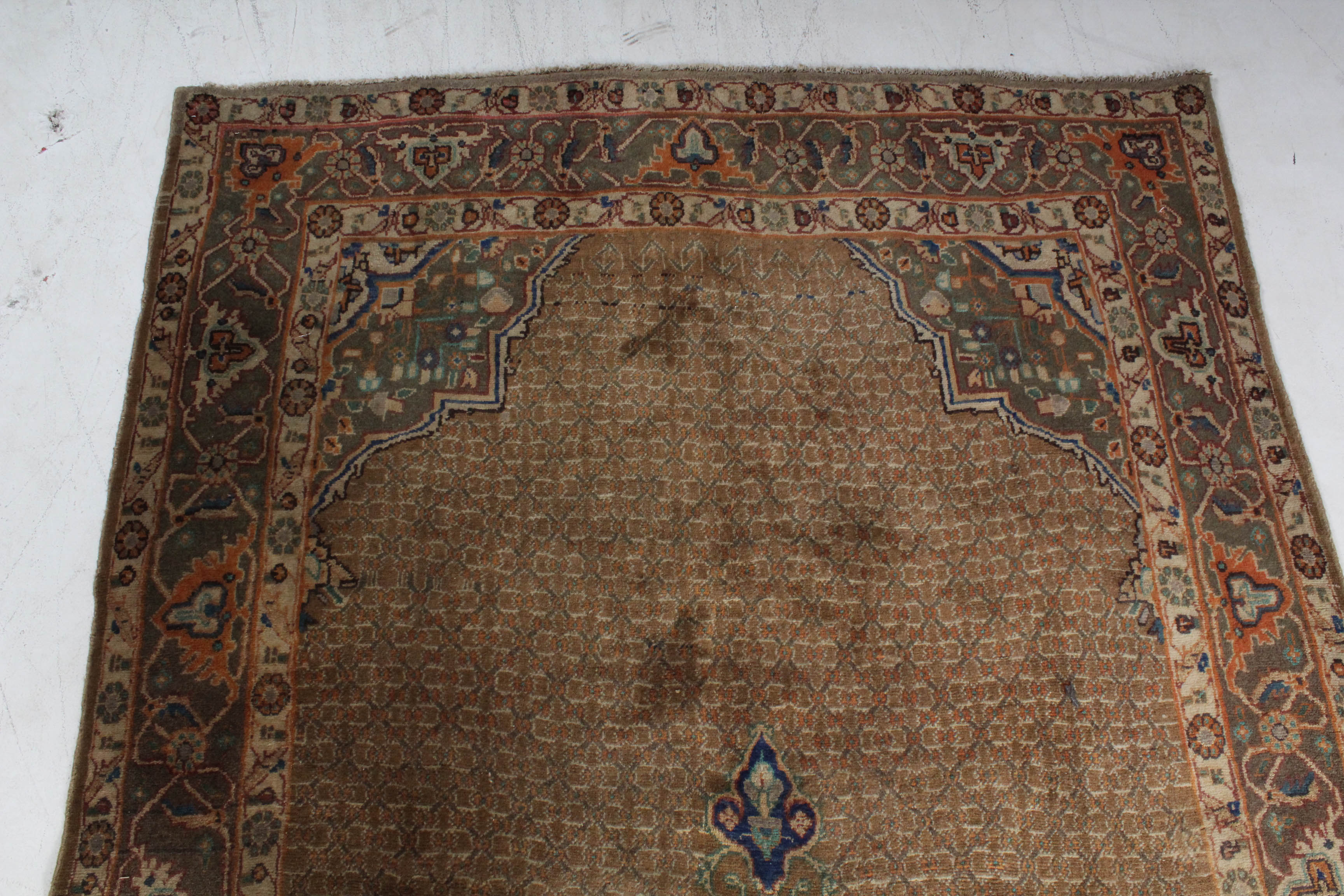 Vintage Hand-Knotted Persian Bijar Rug