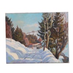 Judge Edward J. Hummer Oil Painting "Snow"