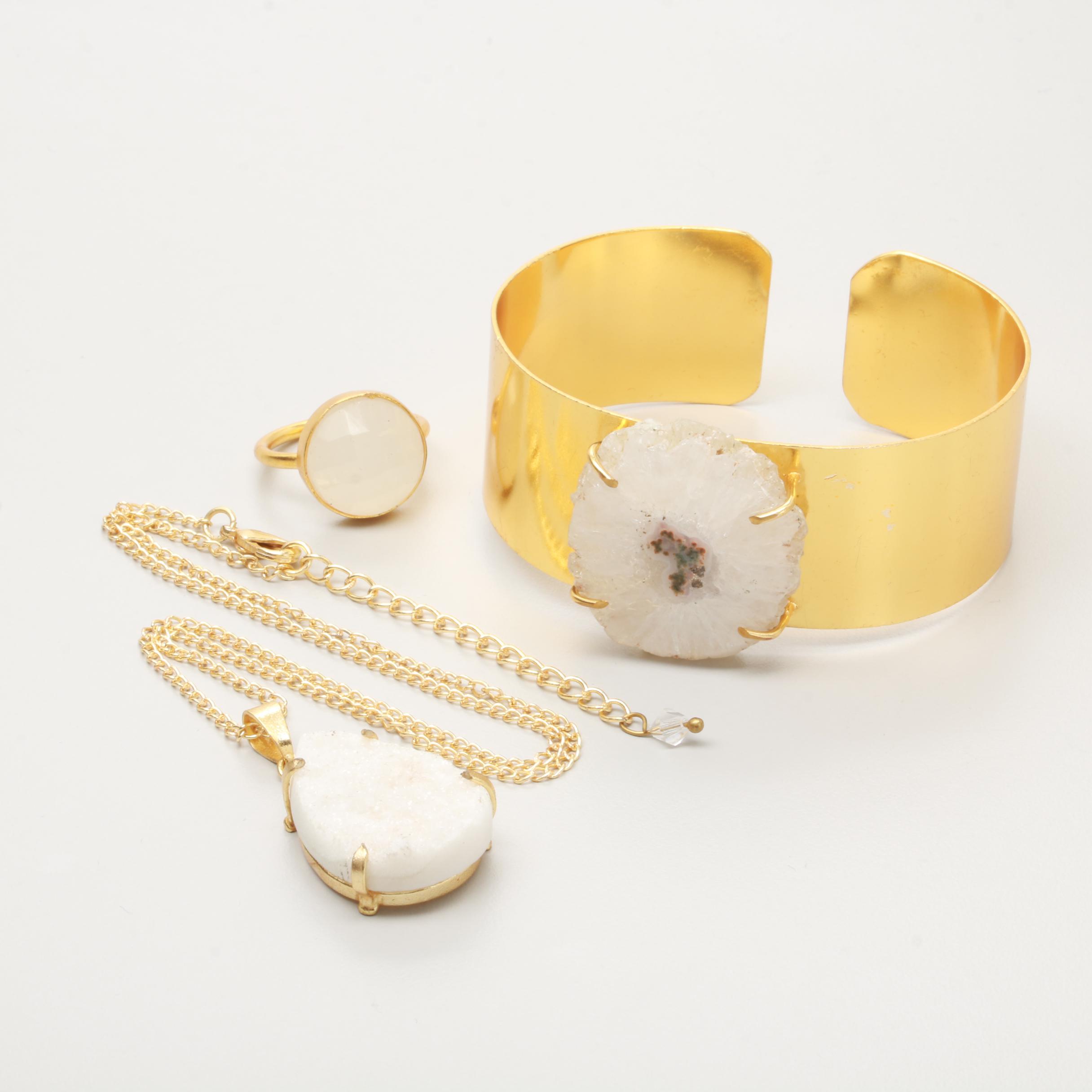 White Gemstone Jewelry Assortment