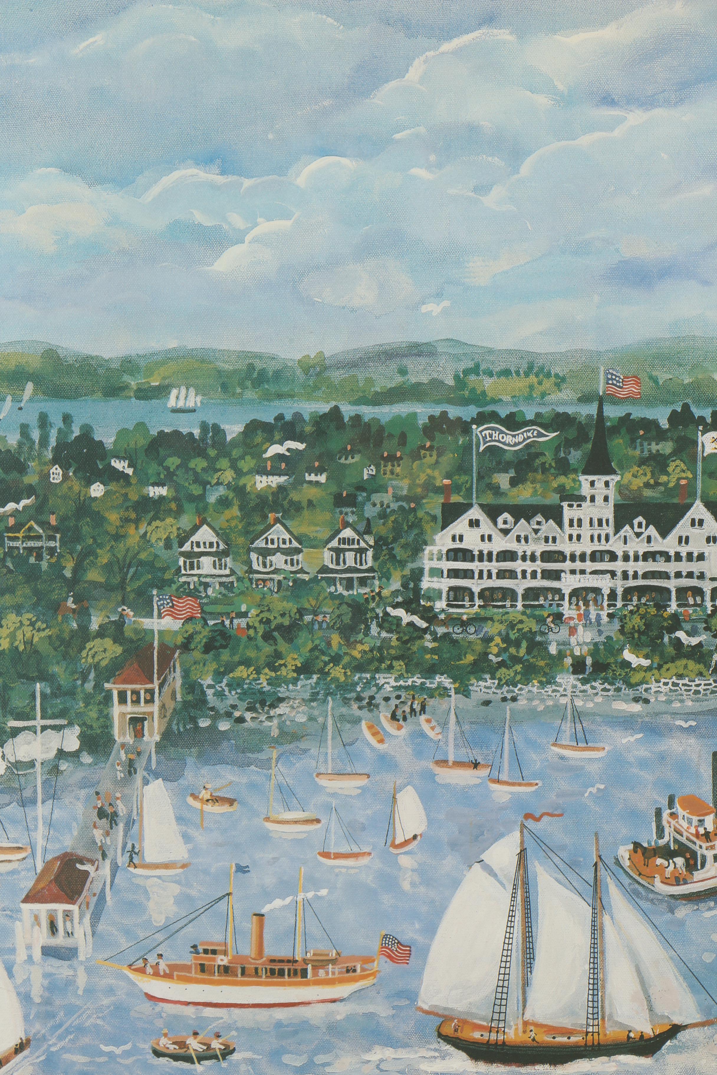 Maxwell Mays Offset Lithograph "Jamestown 1900"