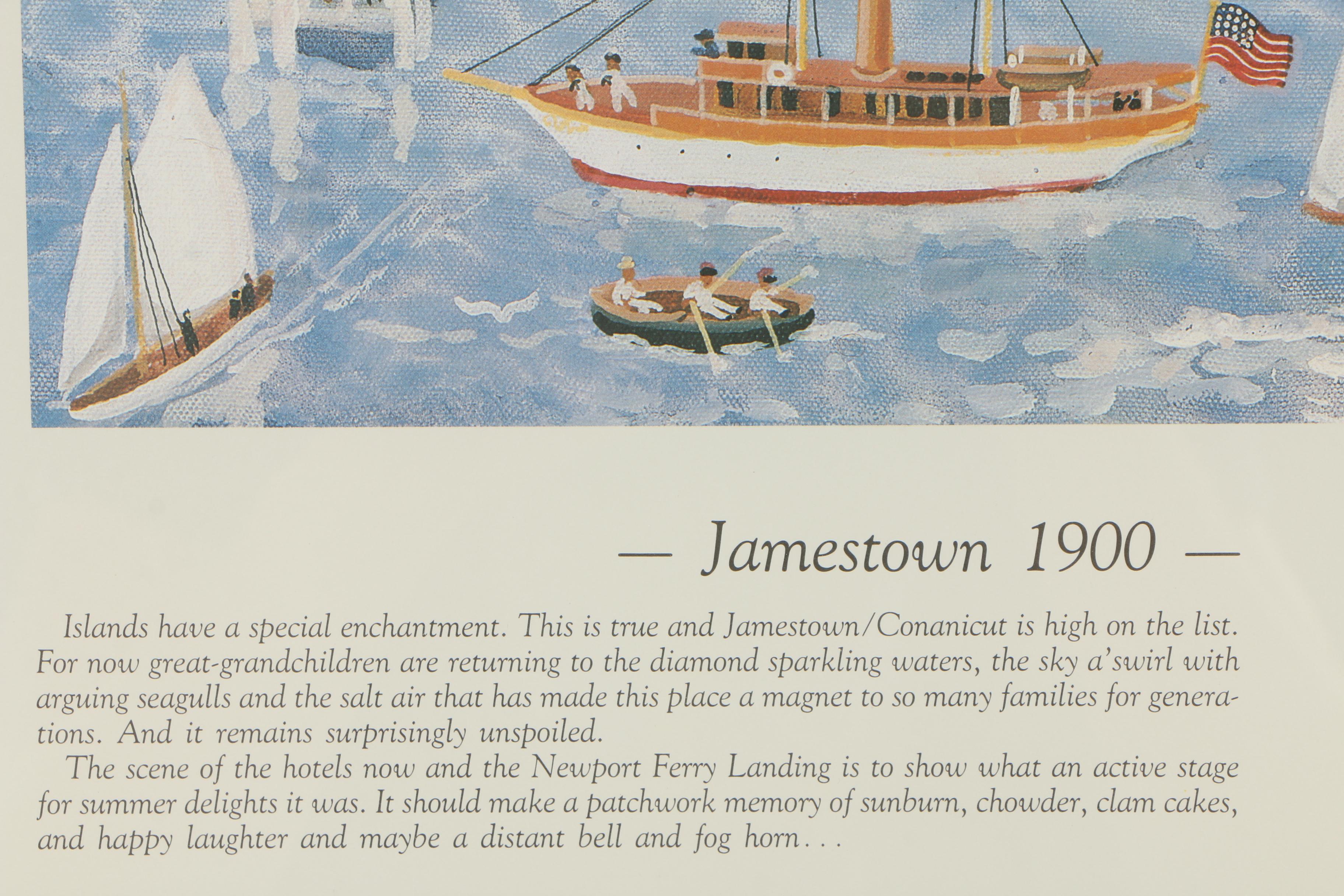 Maxwell Mays Offset Lithograph "Jamestown 1900"