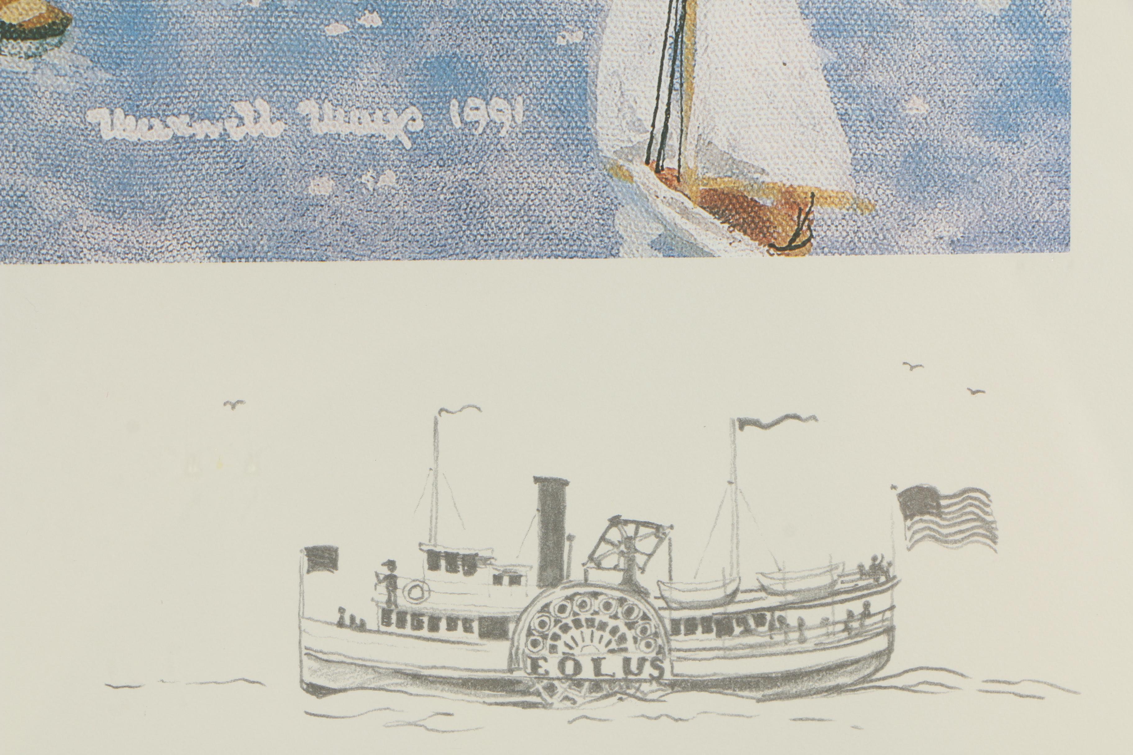 Maxwell Mays Offset Lithograph "Jamestown 1900"