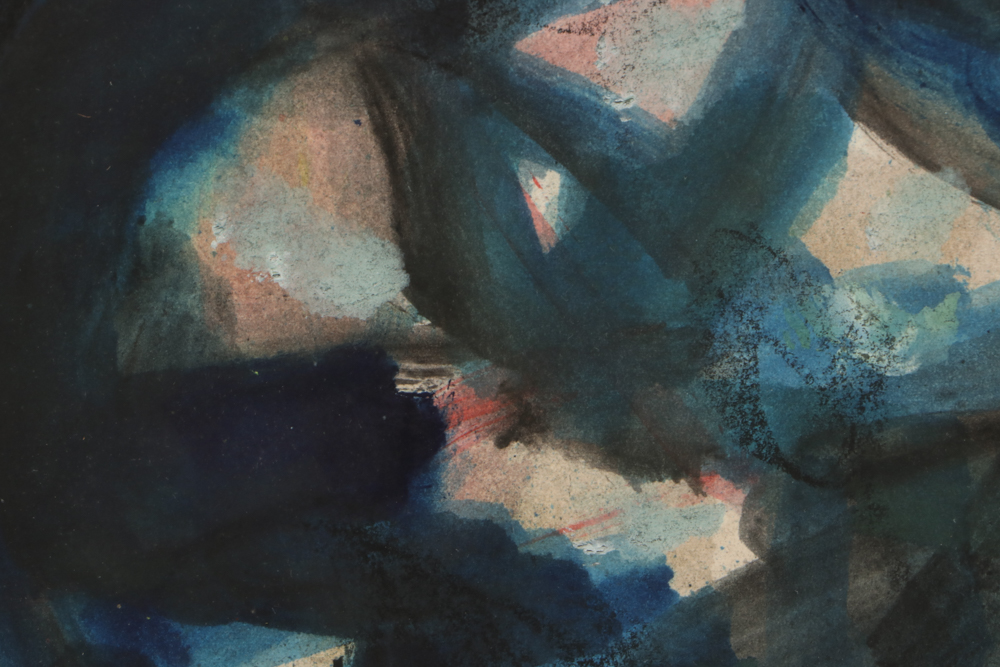 Jens Jensen Floral Arrangement Oil Painting on Paper