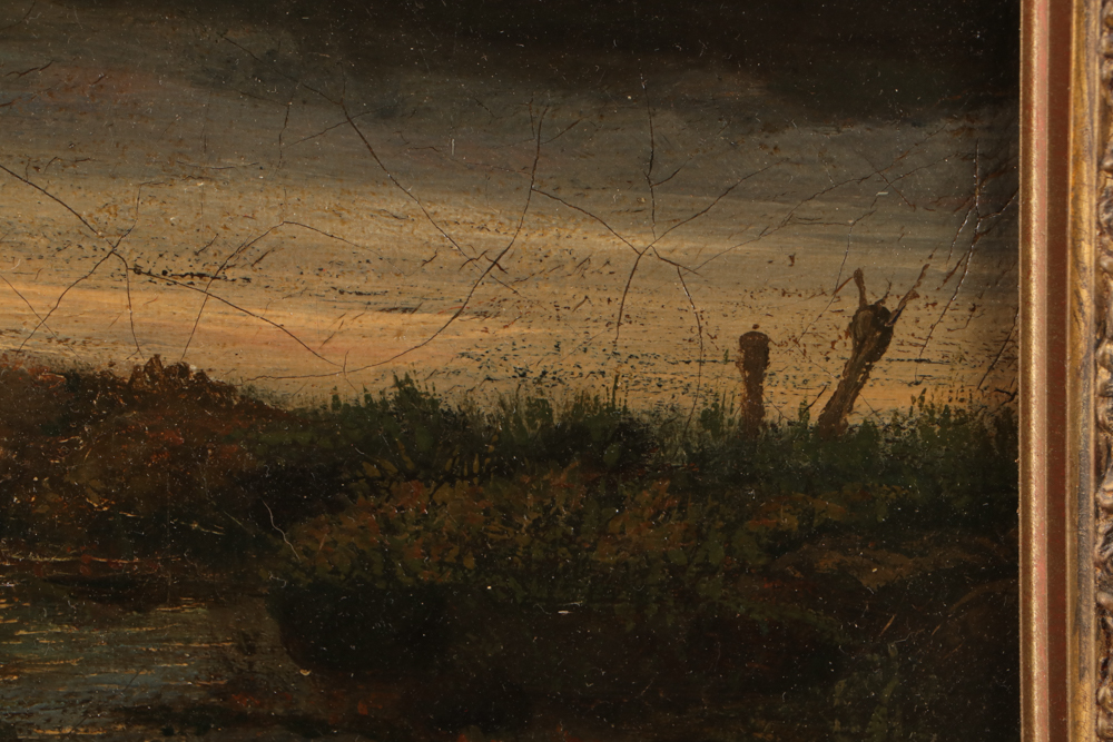 Louis Leroy 1855 Oil Landscape Painting on Canvas