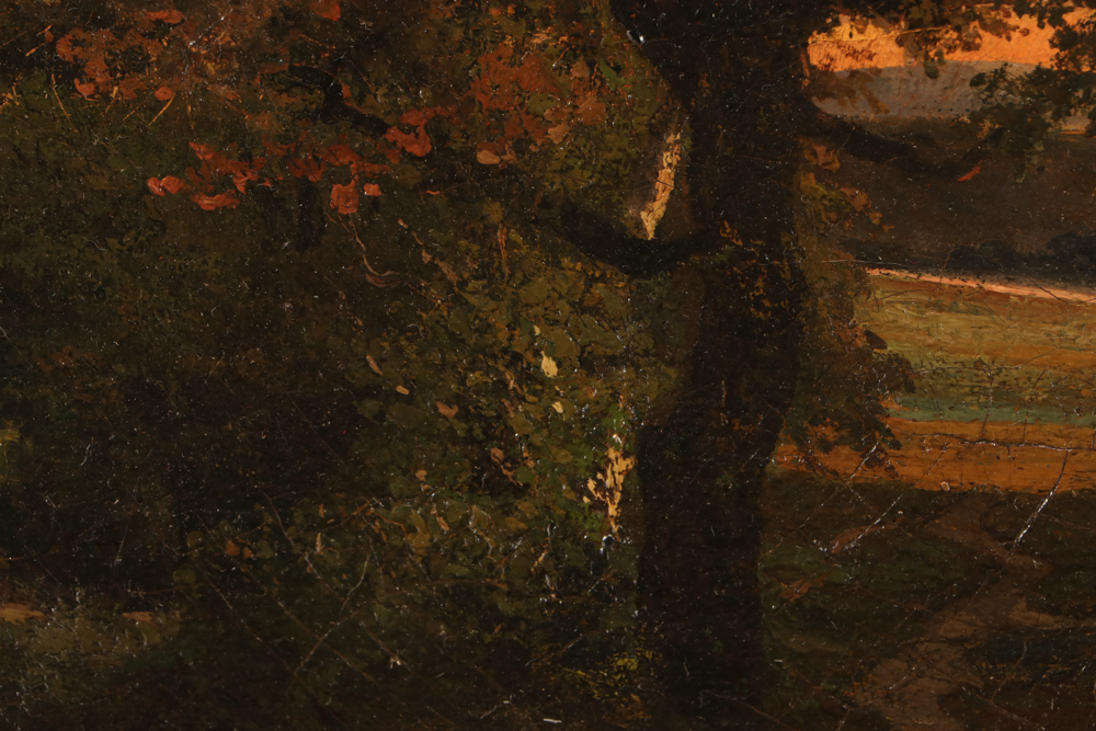 Louis Leroy 1855 Oil Landscape Painting on Canvas