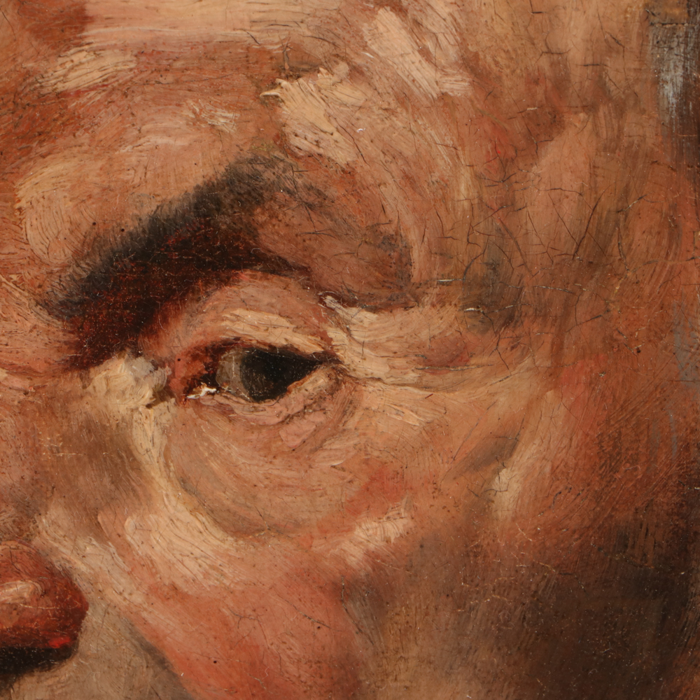 Henry Mosler Late 19th-Century Oil Portrait Painting