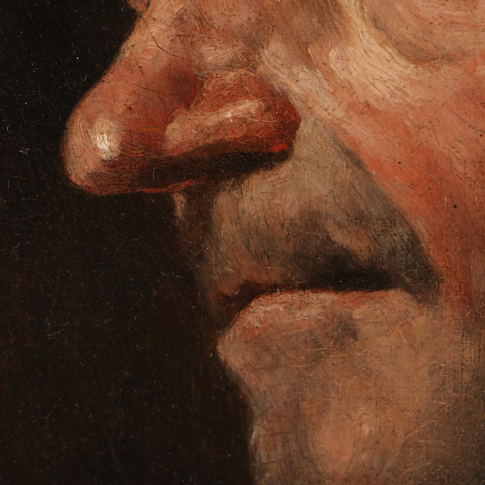 Henry Mosler Late 19th-Century Oil Portrait Painting