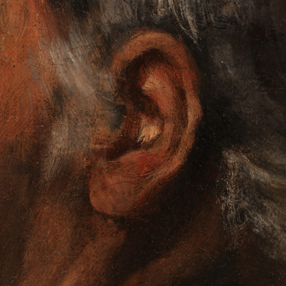 Henry Mosler Late 19th-Century Oil Portrait Painting