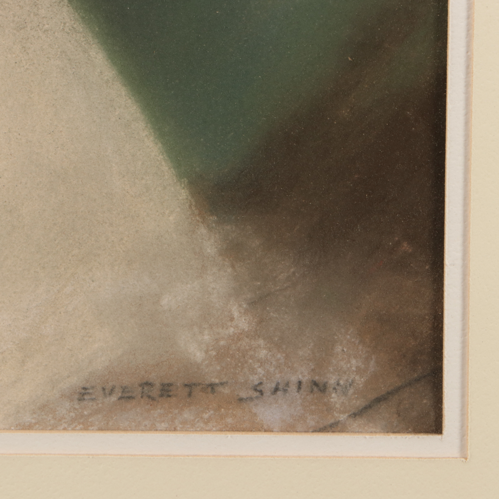 Everett Shinn Early 20th Century Pastel Portrait on Paper