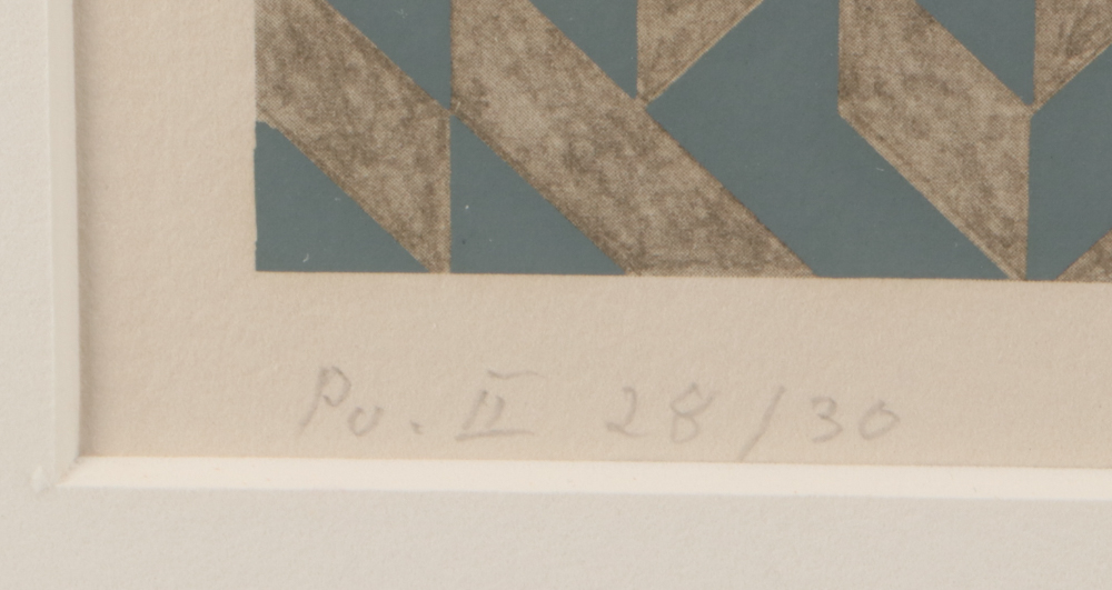 Anni Albers Limited Edition Mixed Media Serigraph "PO II"