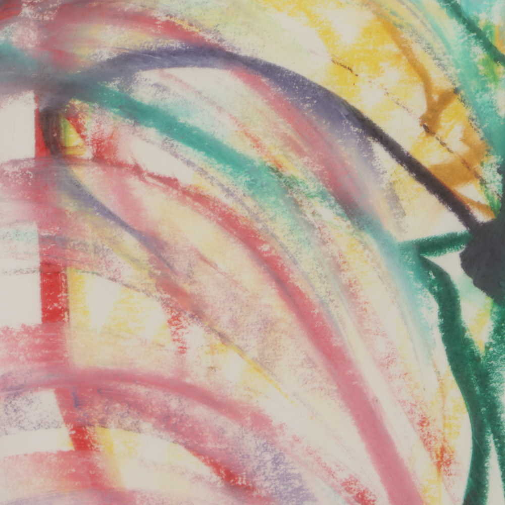 Jack Meanwell 1983 Oil Pastel Figure Drawing