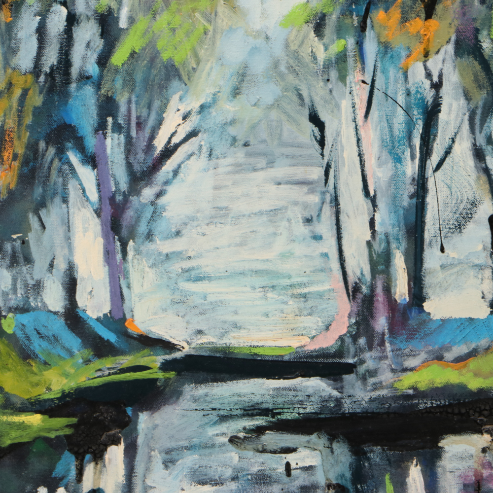 Earl Biss Oil on Canvas "Resting Place of the Black Water Clan"