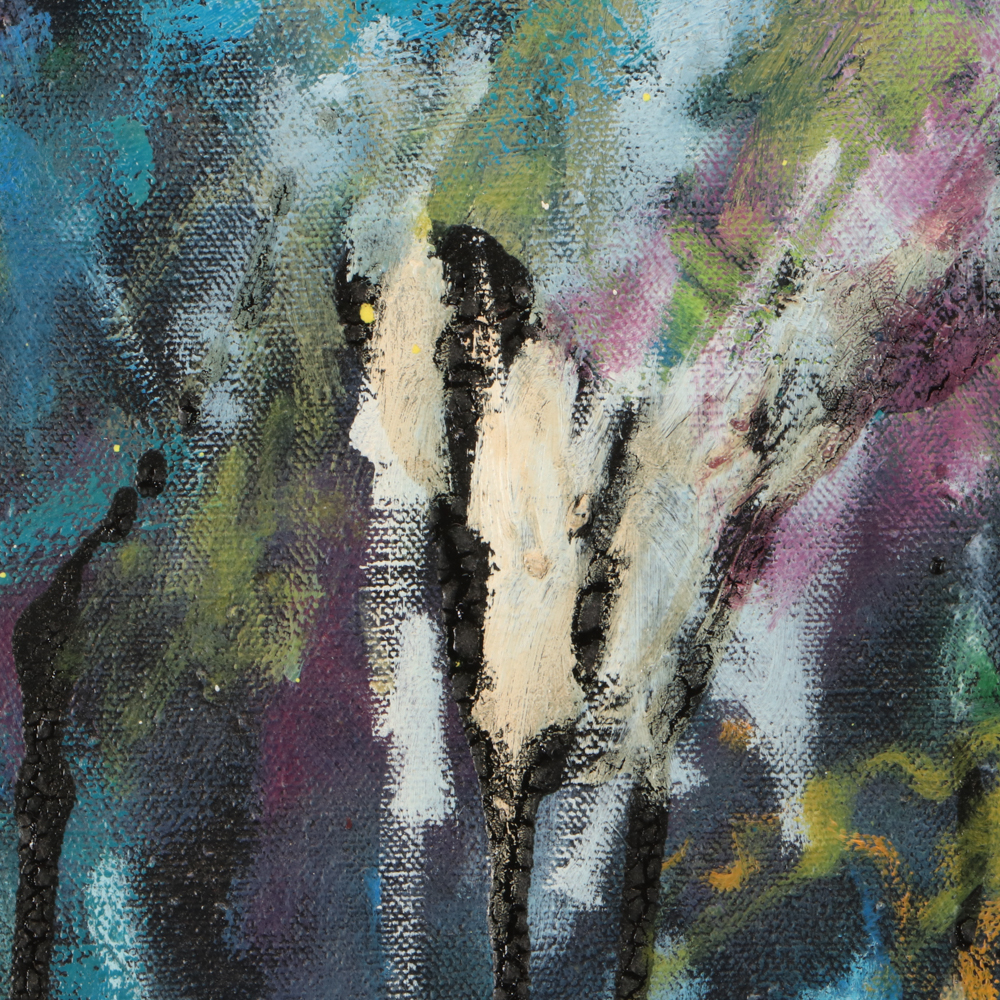 Earl Biss Oil on Canvas "Resting Place of the Black Water Clan"