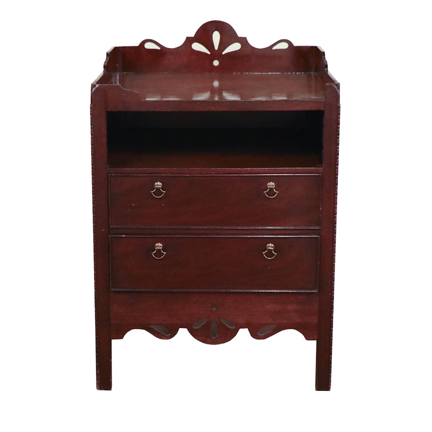 Federal Style Mahogany Two-Drawer Chest, Mid 20th Century