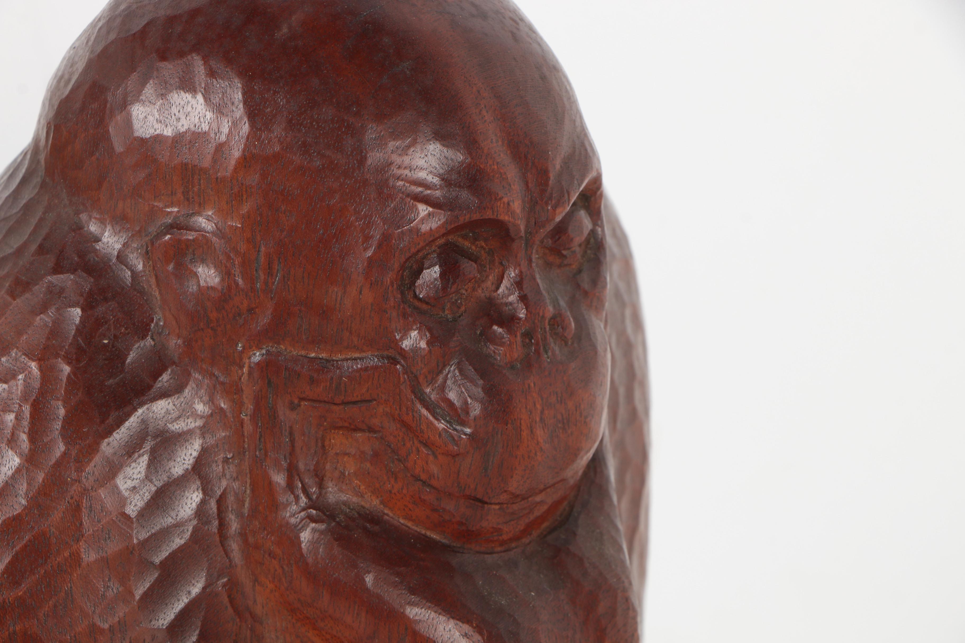 Wood Carving of an Ape