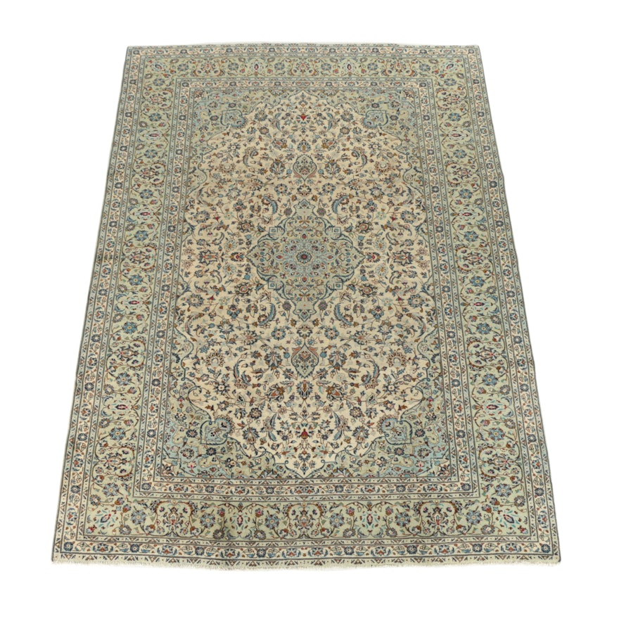 Hand-Knotted Indo-Persian Isfahan Wool Rug