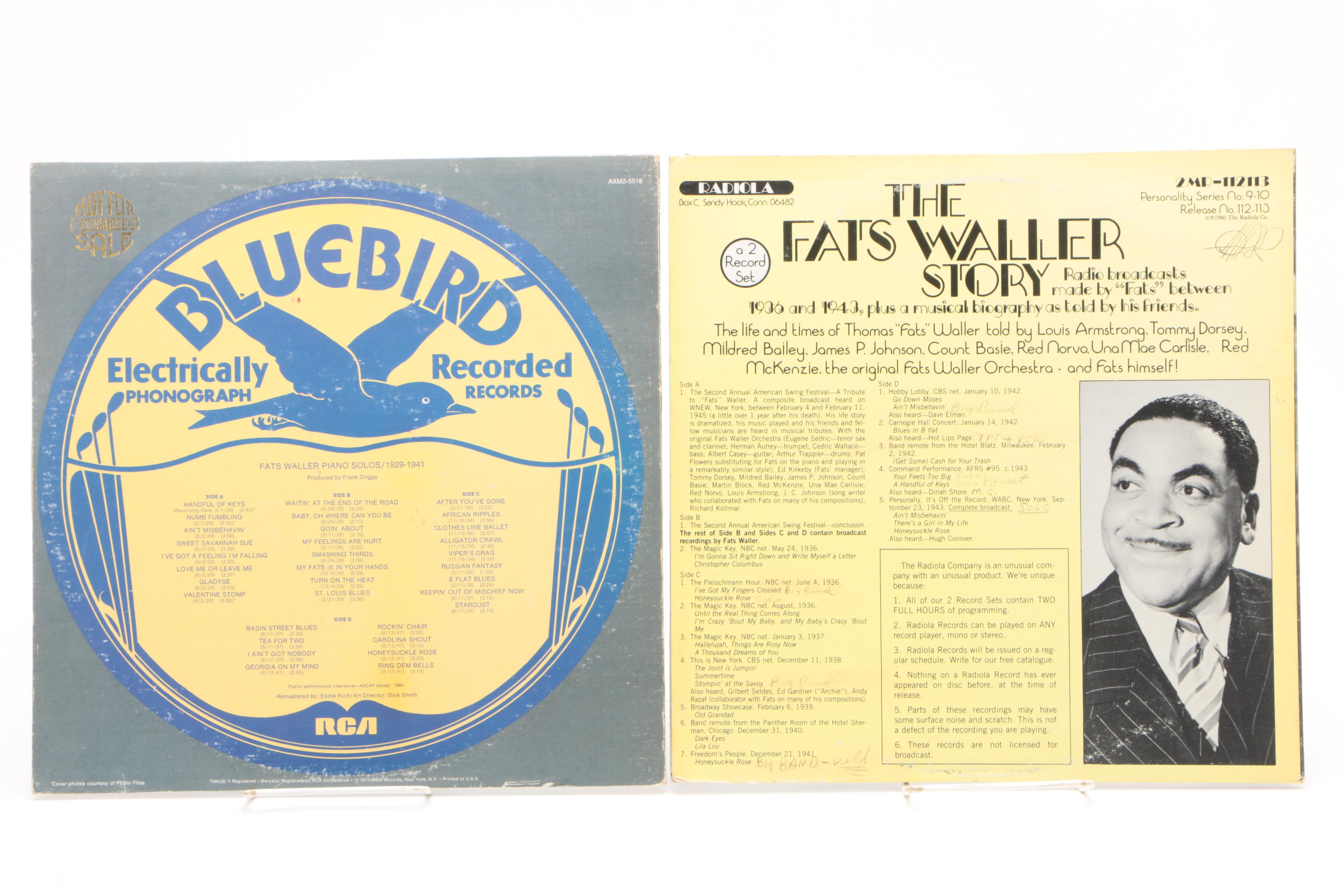 Fats Waller Vinyl Records including "The Complete Fats Waller Vol. 1 1934-1935"